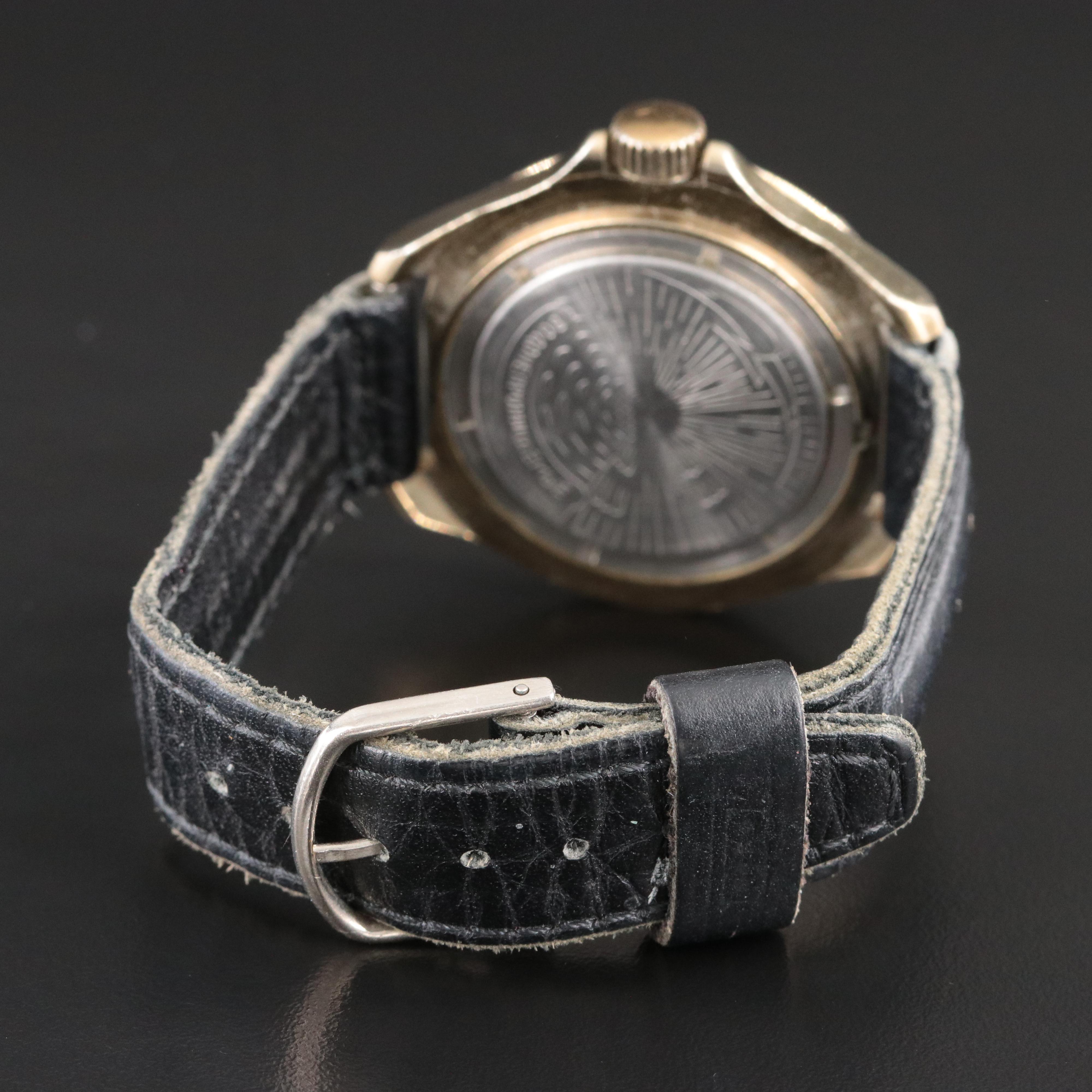 Vostok Komandirskie Russian Military Stem Wind Watch from Chistopol Tatarstan