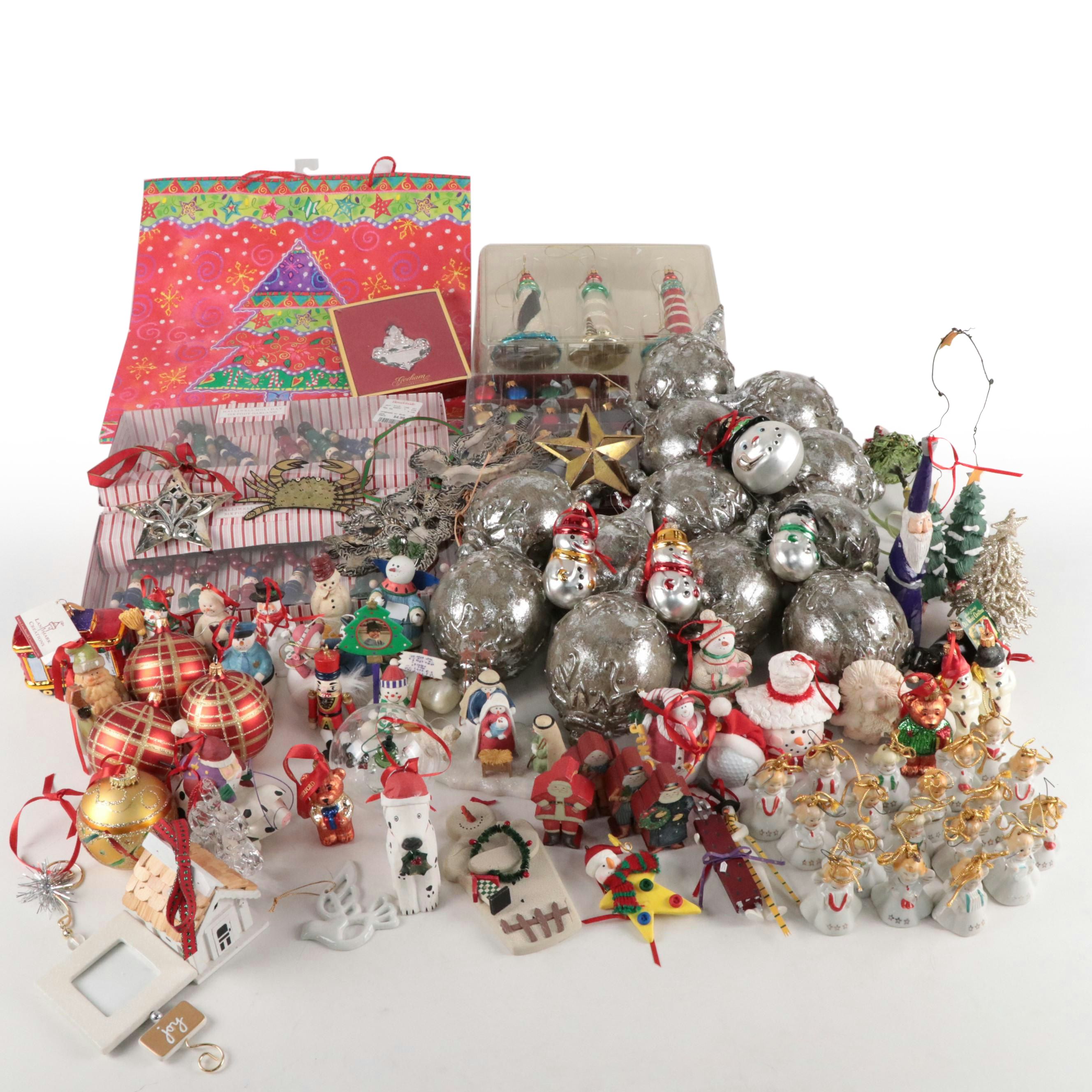 Old World Christmas, Waterford and Other Ornaments, Gift Bag and More