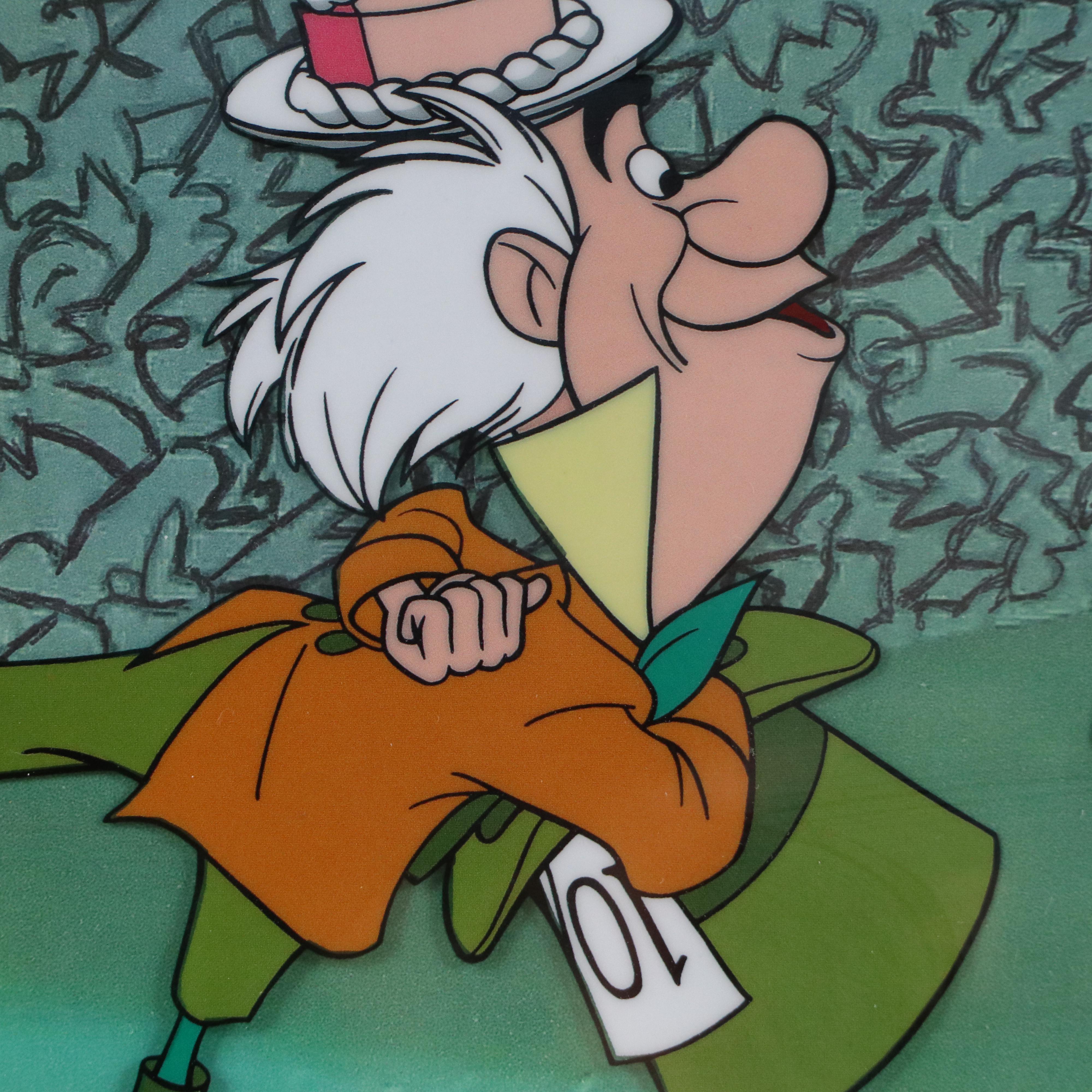 Disney Sericel "Alice in Wonderland" Signed by Marc Davis, 1980s