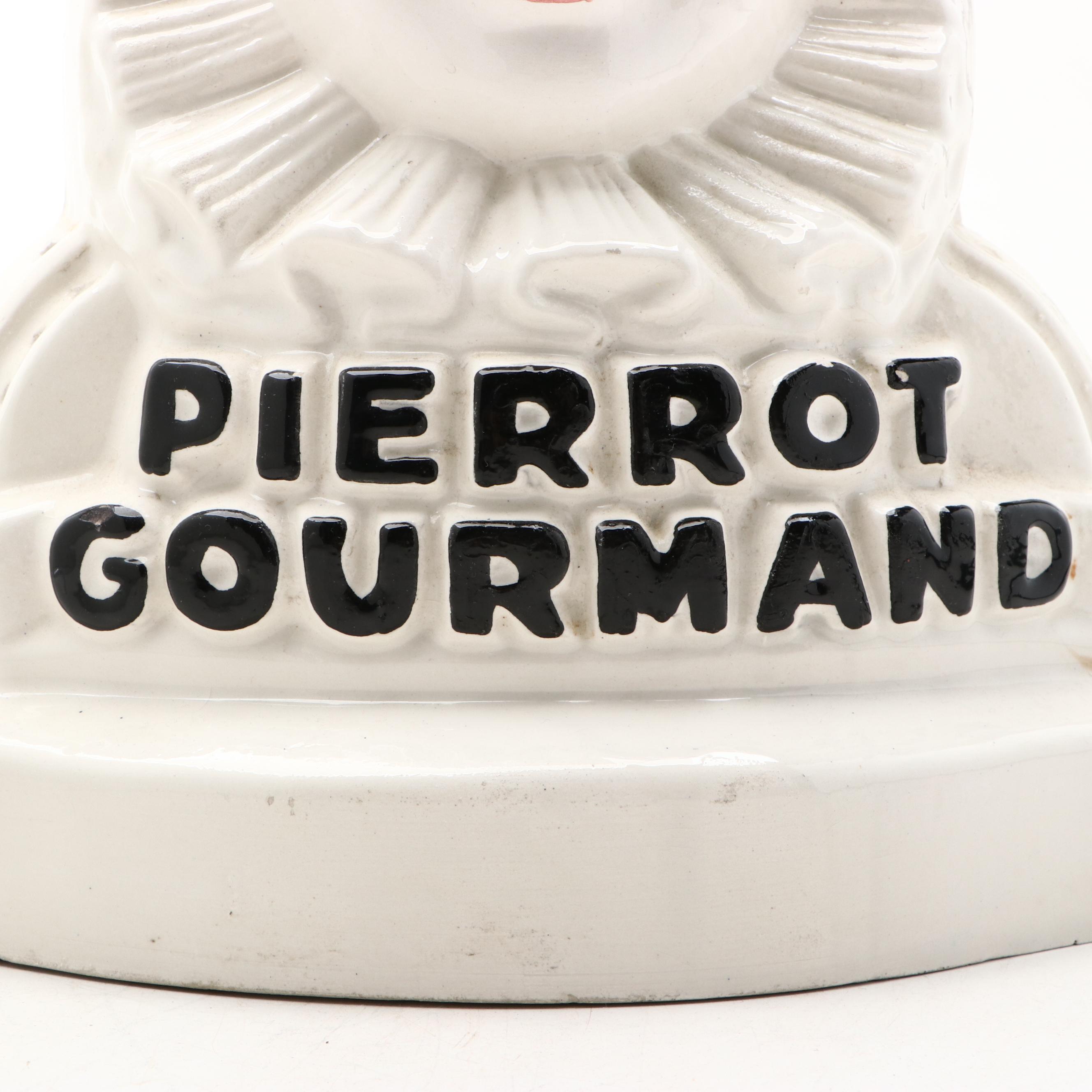 Pierrot Gourmand Ceramic Advertising Lollipop Display, Mid-20th Century