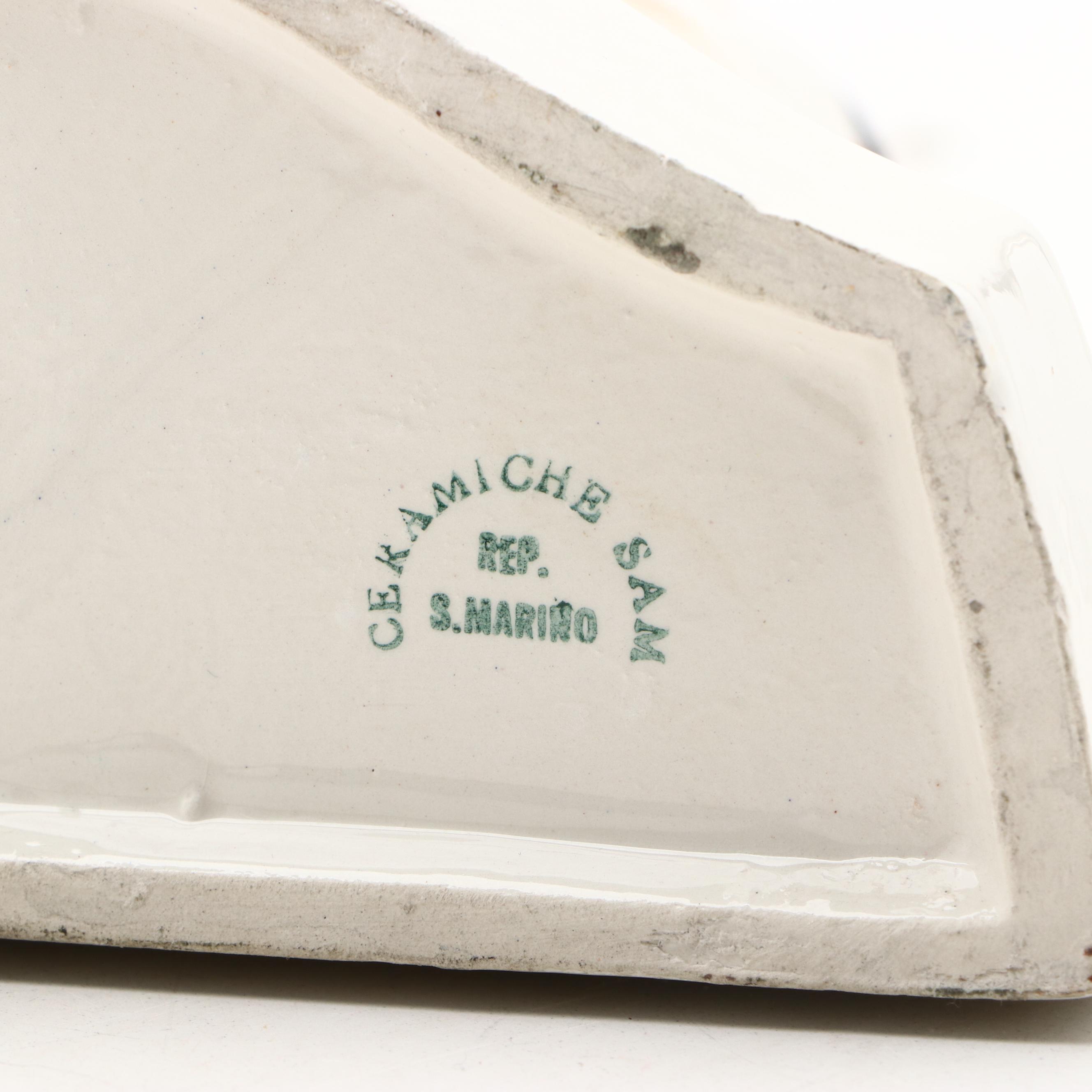 Pierrot Gourmand Ceramic Advertising Lollipop Display, Mid-20th Century