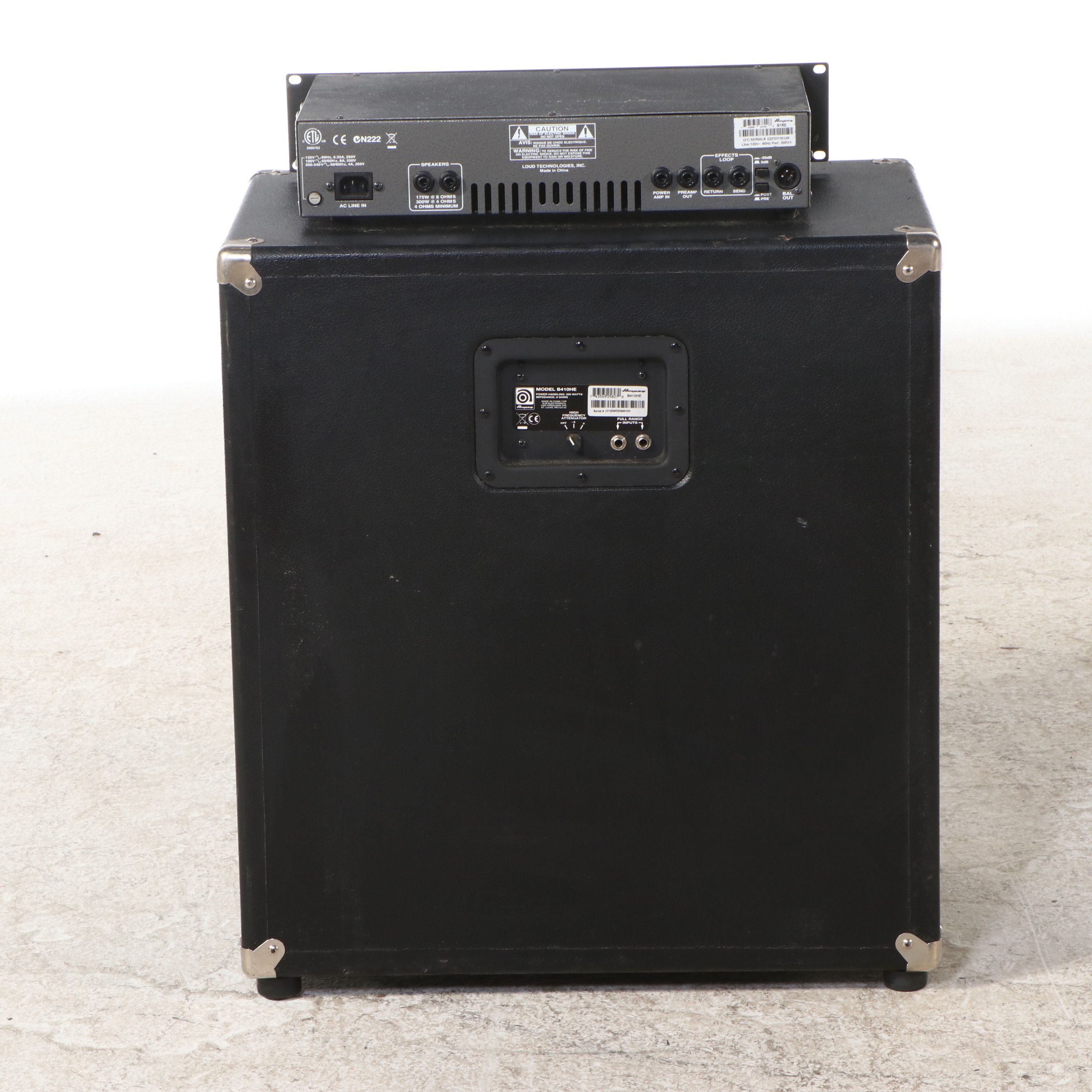 Ampeg B Series B410HE Amplifier with B1-RE Rackmount Amp Head