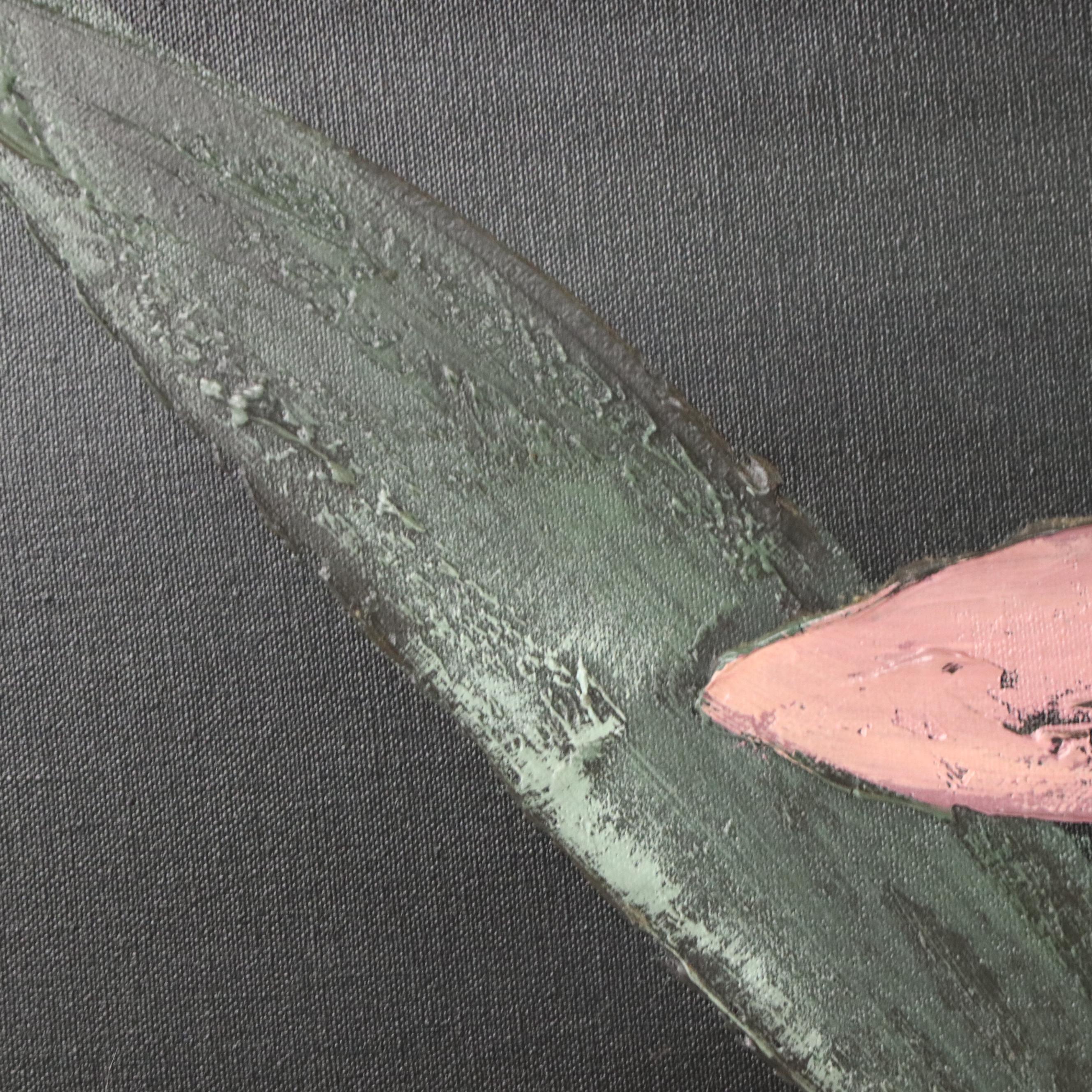 Lee Reynolds Vanguard Studios Large-Scale Acrylic Painting of Pink Orchids