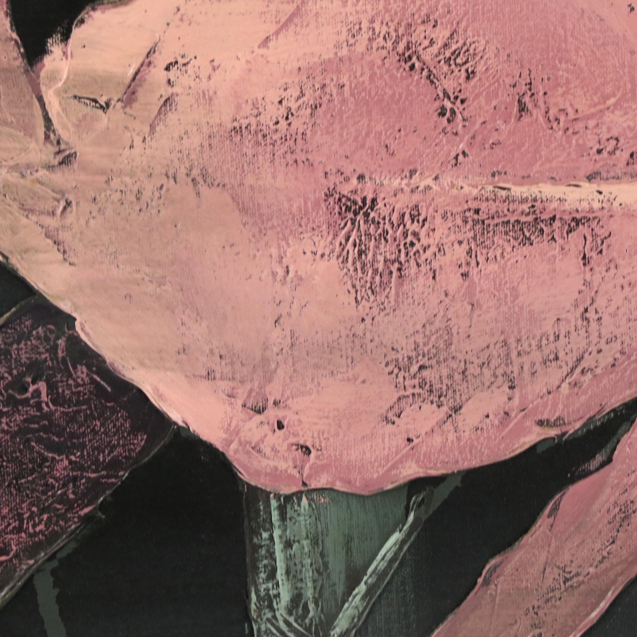 Lee Reynolds Vanguard Studios Large-Scale Acrylic Painting of Pink Orchids