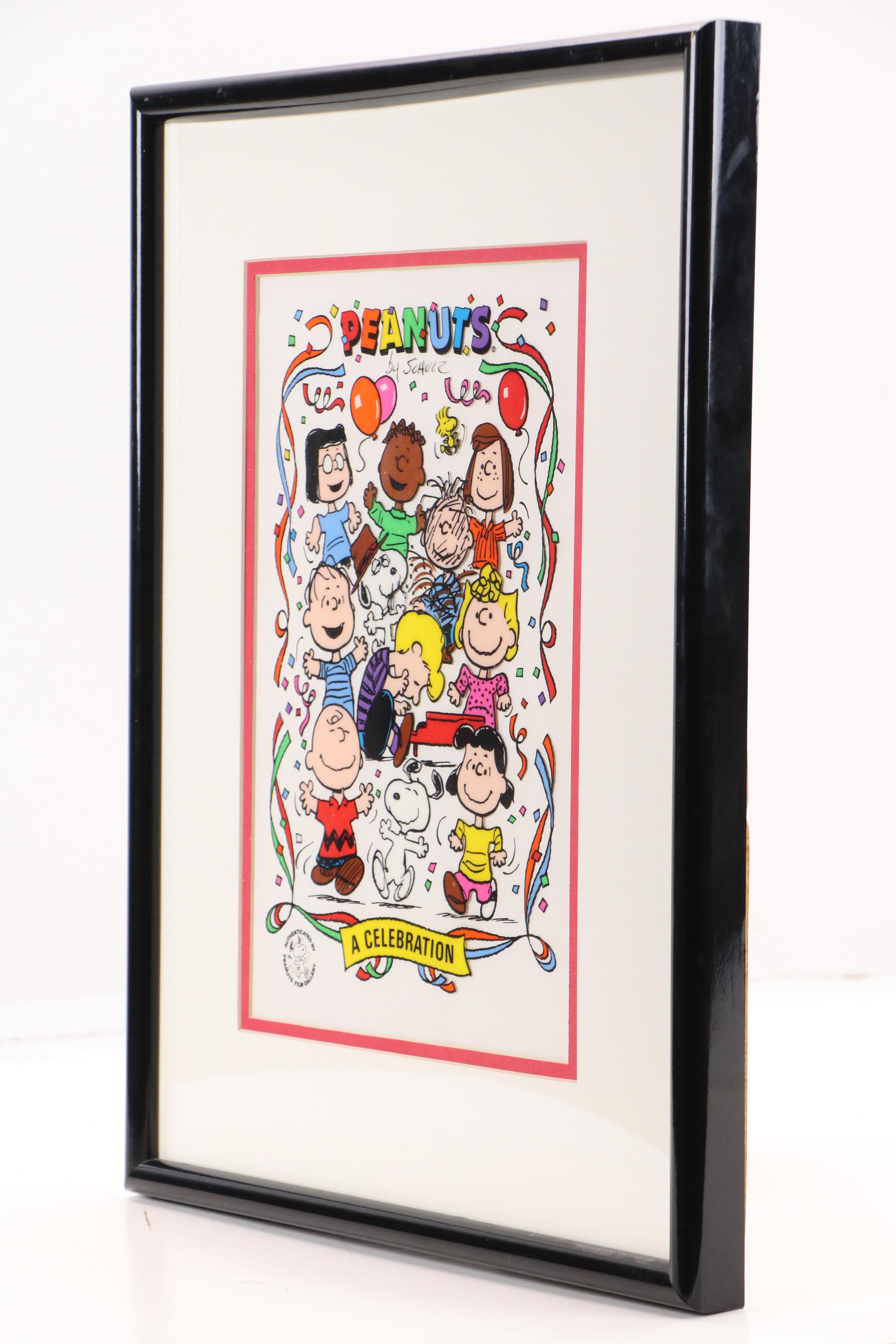 Peanuts Sericel "A Celebration" After Charles M. Schulz, 1994