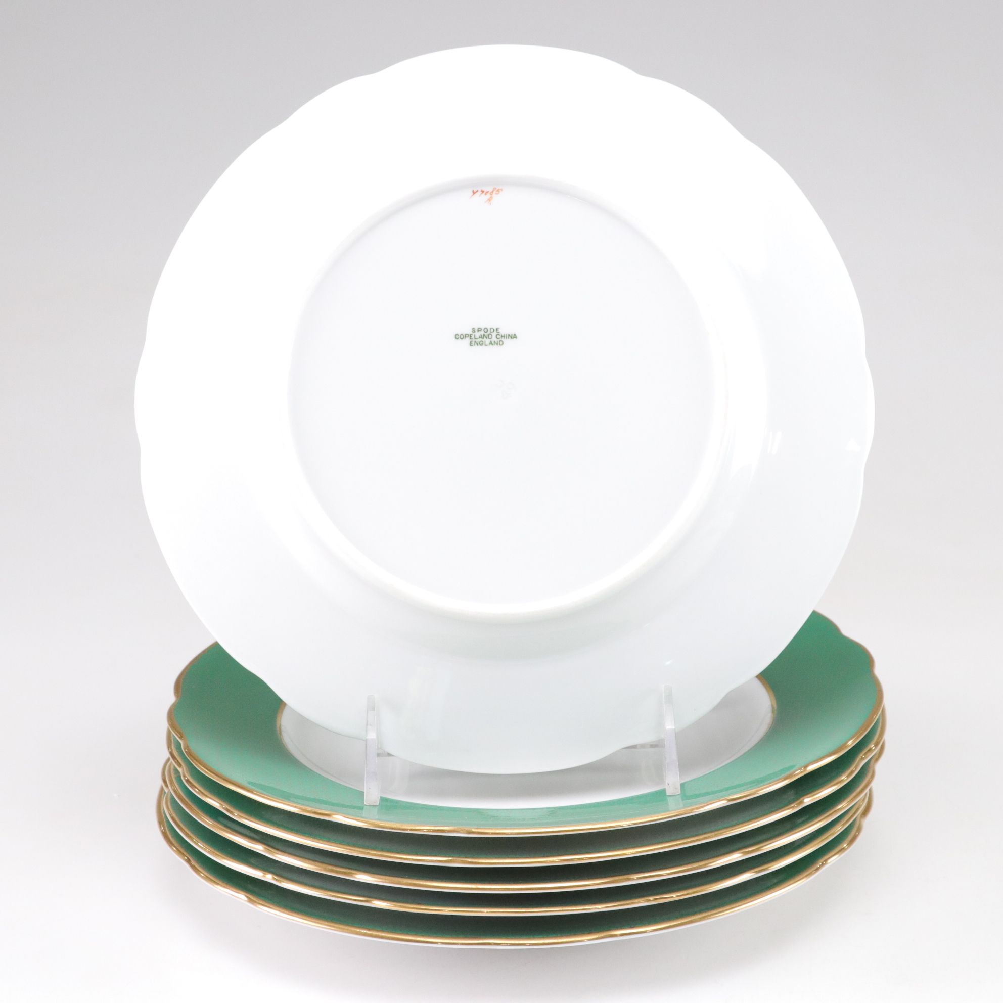 Spode "South African Coat of Arms" Porcelain Dinner Plates and Compote, 1940s