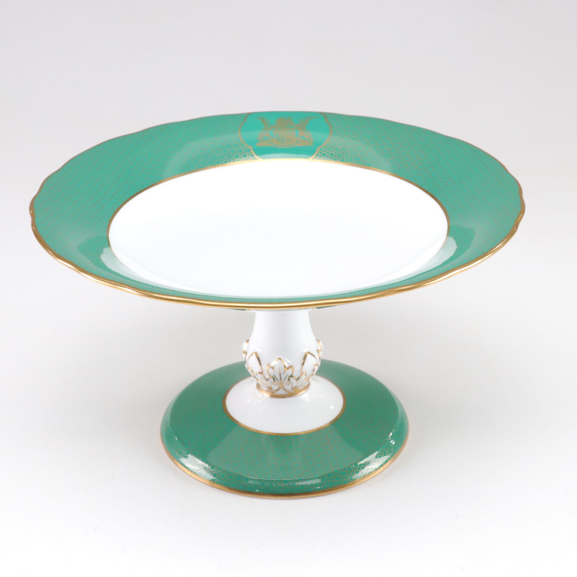 Spode "South African Coat of Arms" Porcelain Dinner Plates and Compote, 1940s