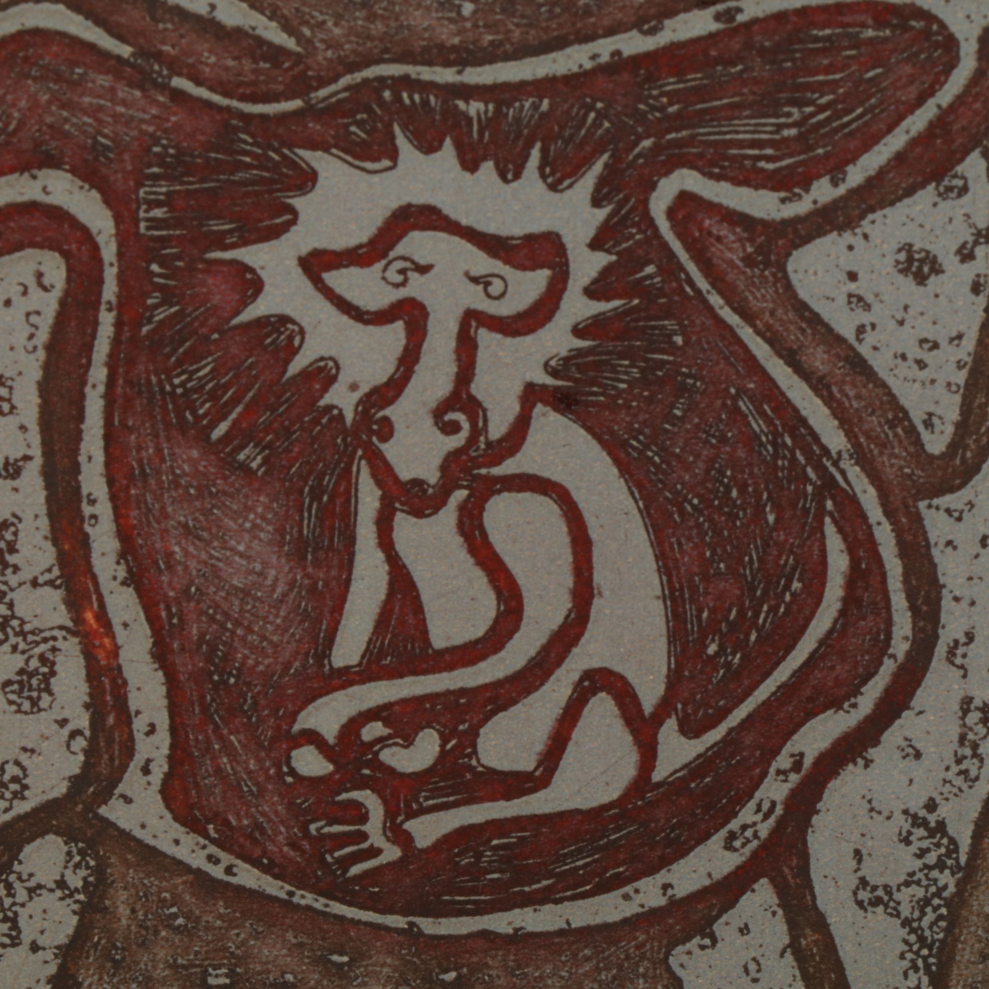 John Ihle Intaglio Collagraph "Mugkhas and the Hartebeest", 1960