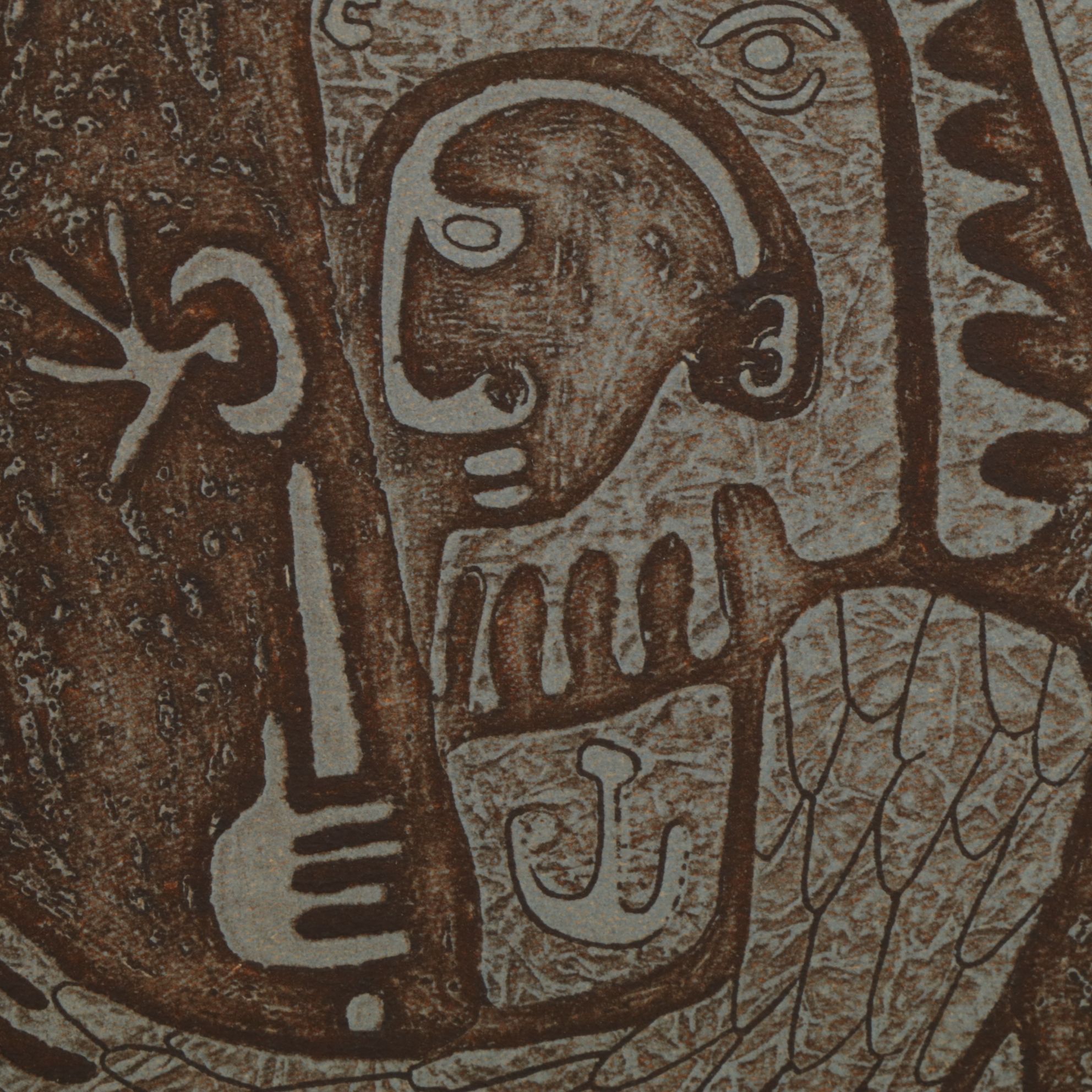 John Ihle Intaglio Collagraph "Mugkhas and the Hartebeest", 1960