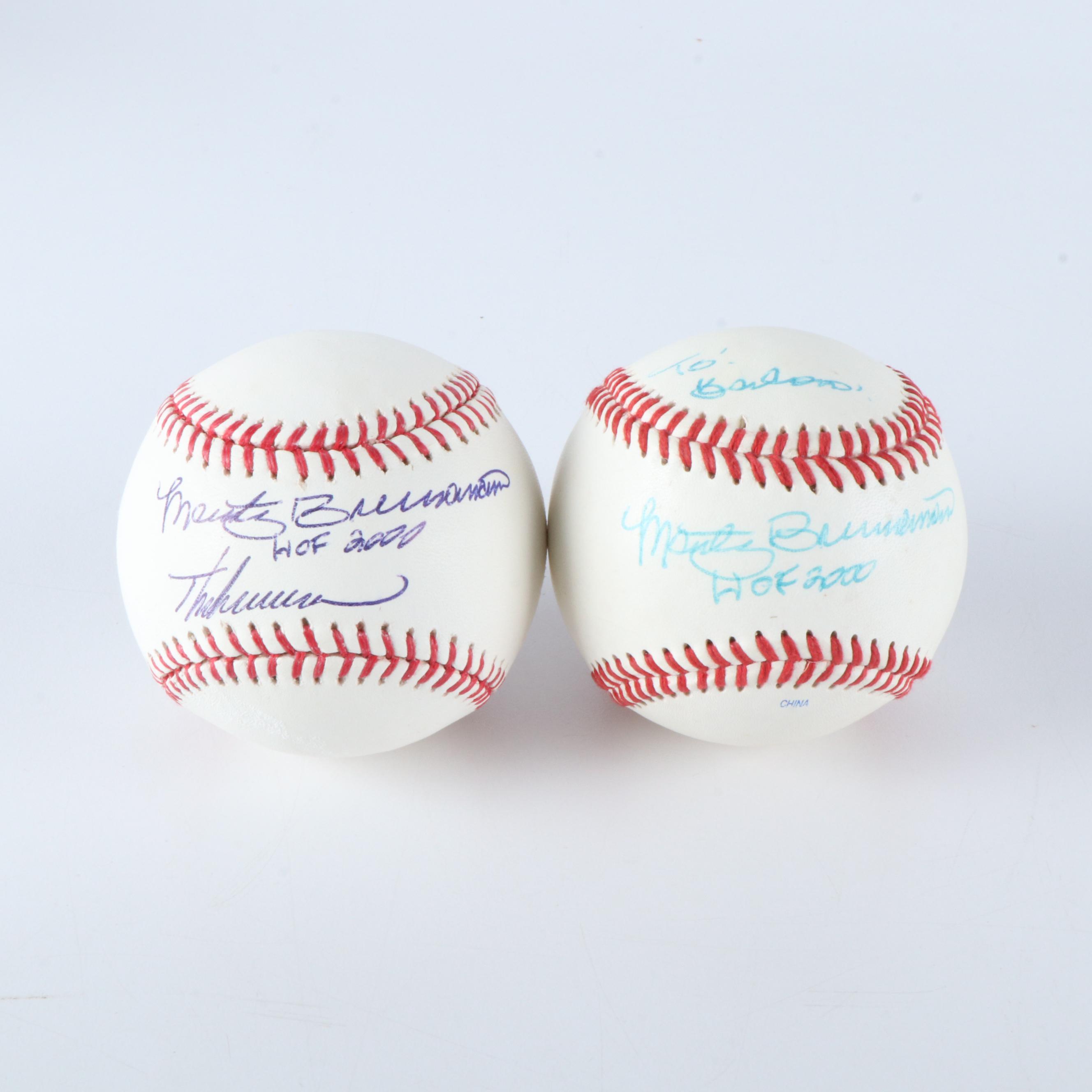 Marty Brennaman & Joe Nuxhall Cincinnati Reds Announcers Memorabilia Group