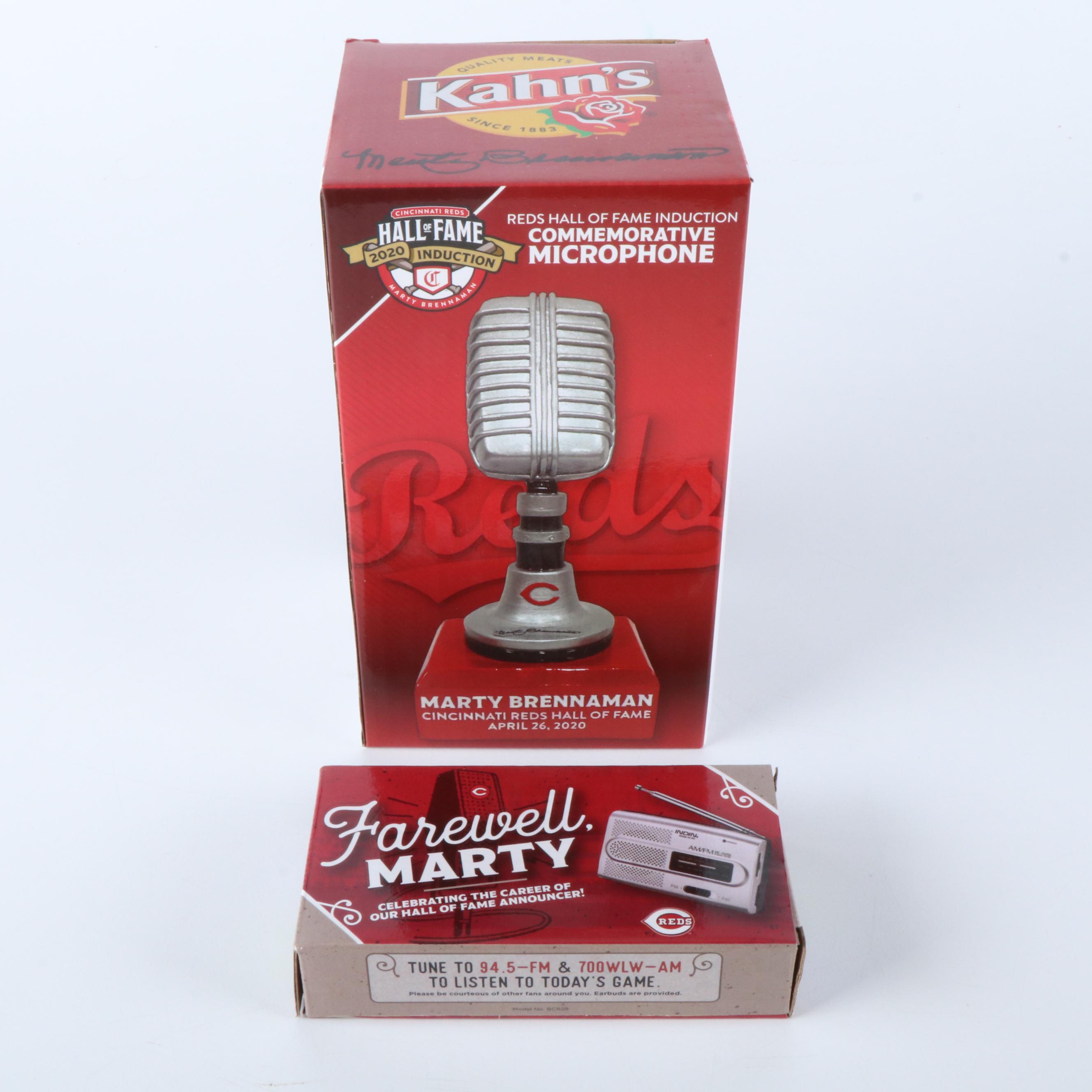 Marty Brennaman & Joe Nuxhall Cincinnati Reds Announcers Memorabilia Group