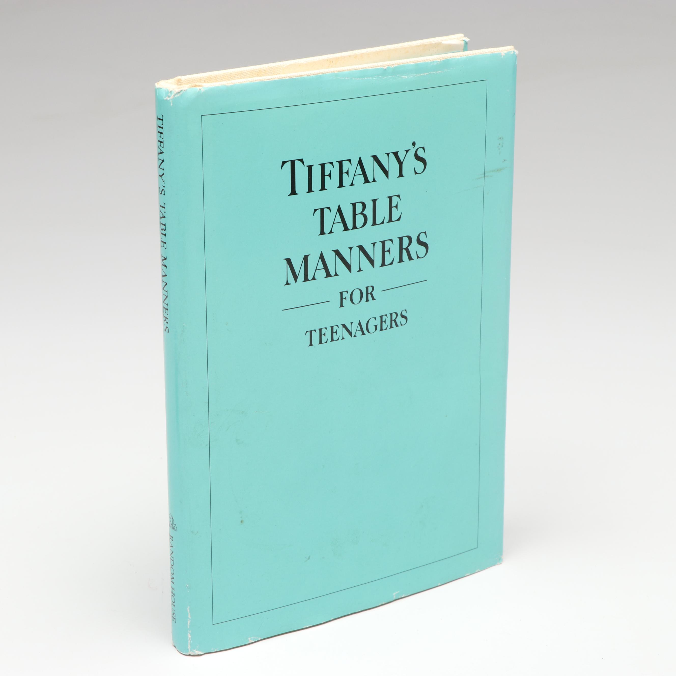 Illustrated "Tiffany's Table Manners for Teenagers" by Walter Hoving, 1989