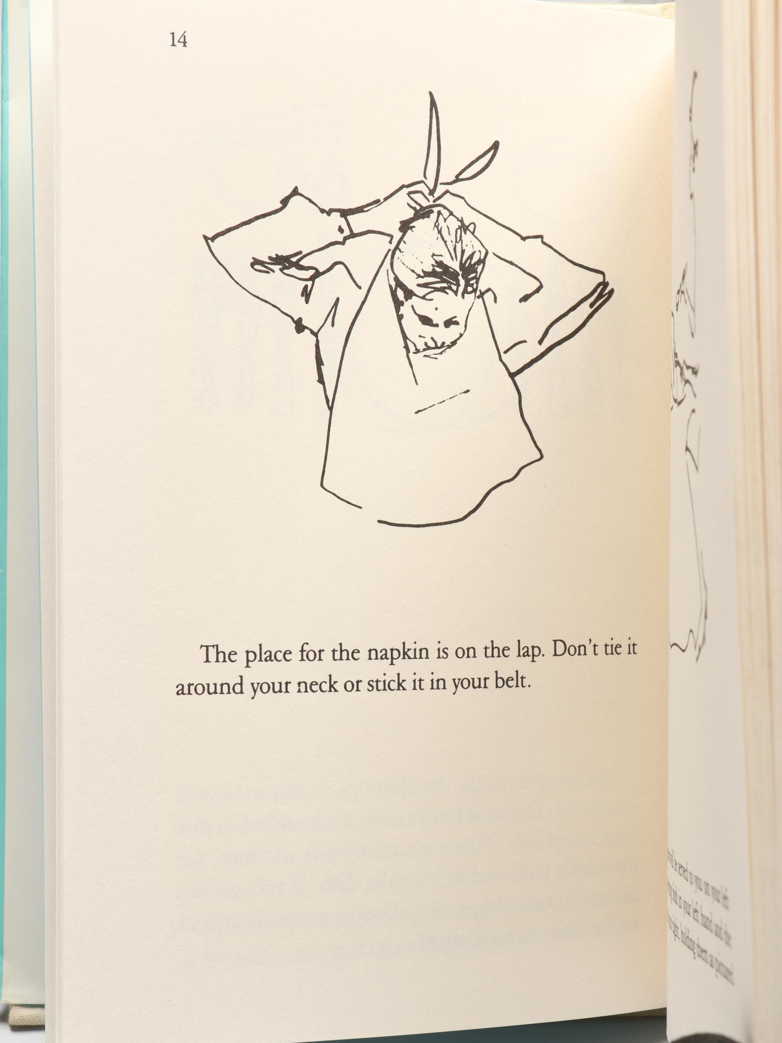 Illustrated "Tiffany's Table Manners for Teenagers" by Walter Hoving, 1989