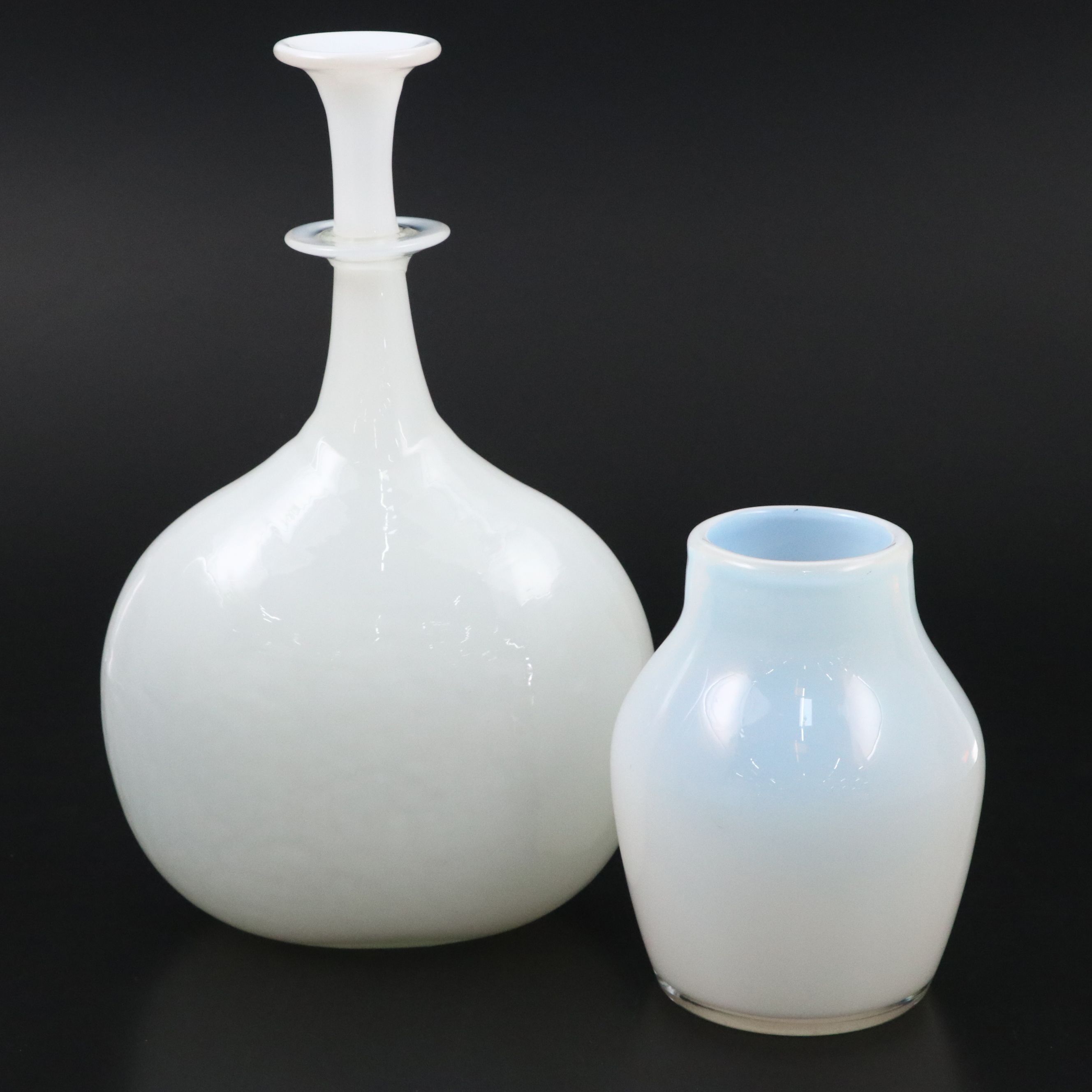 Danish Modern Style Opaline Vases