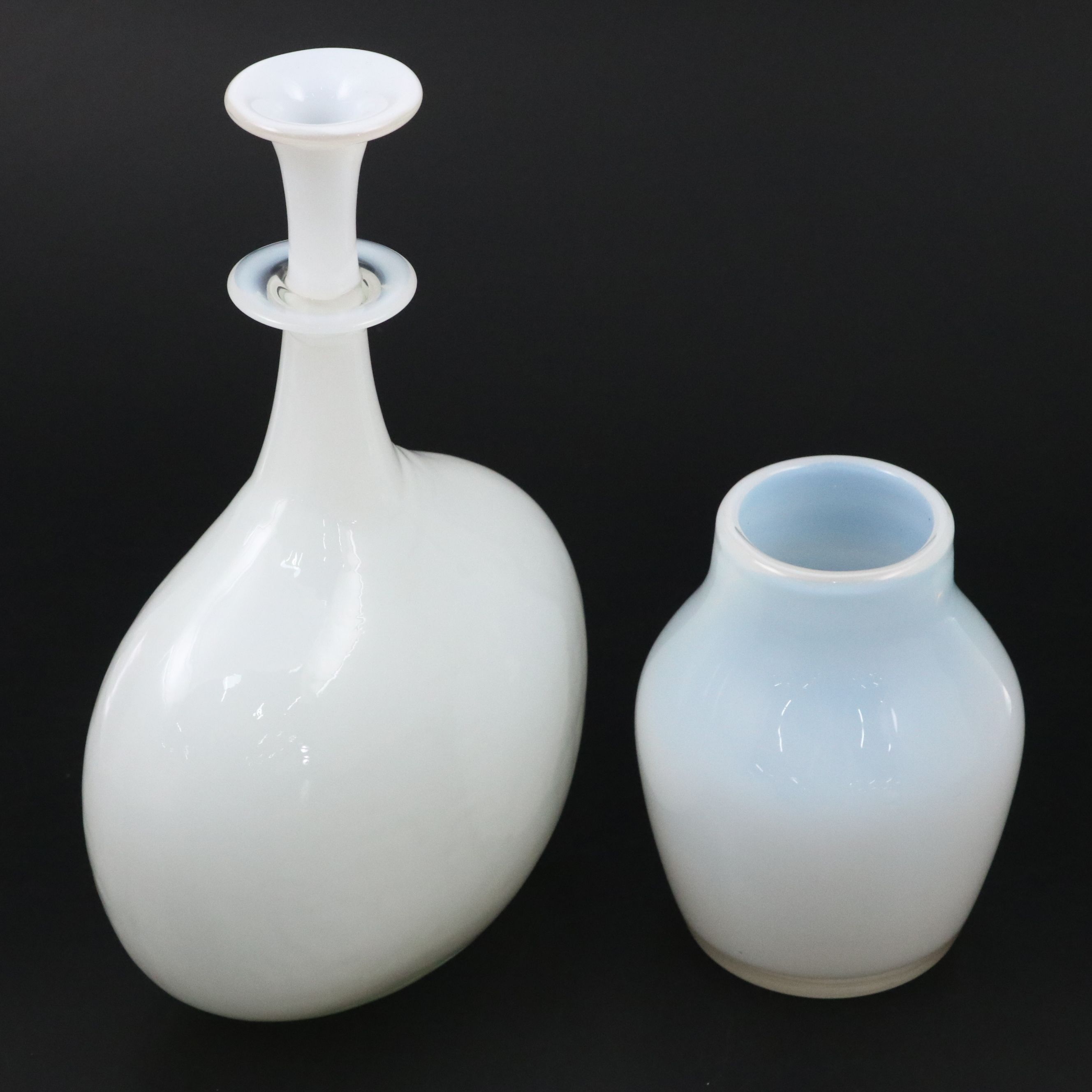 Danish Modern Style Opaline Vases