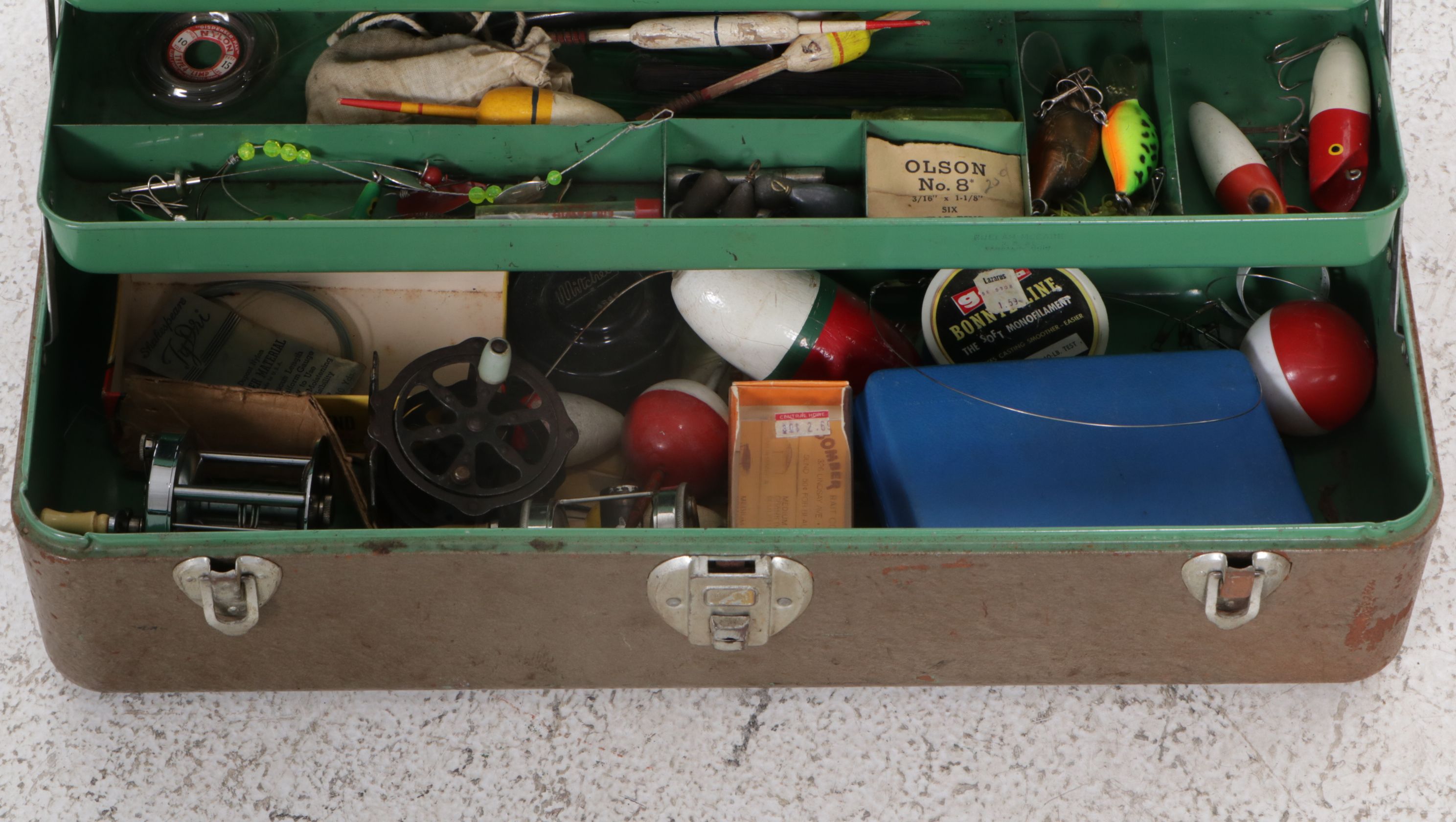 Popeil "Pocket Fisherman", Bamboo Fly Rod, and Other Fishing Gear