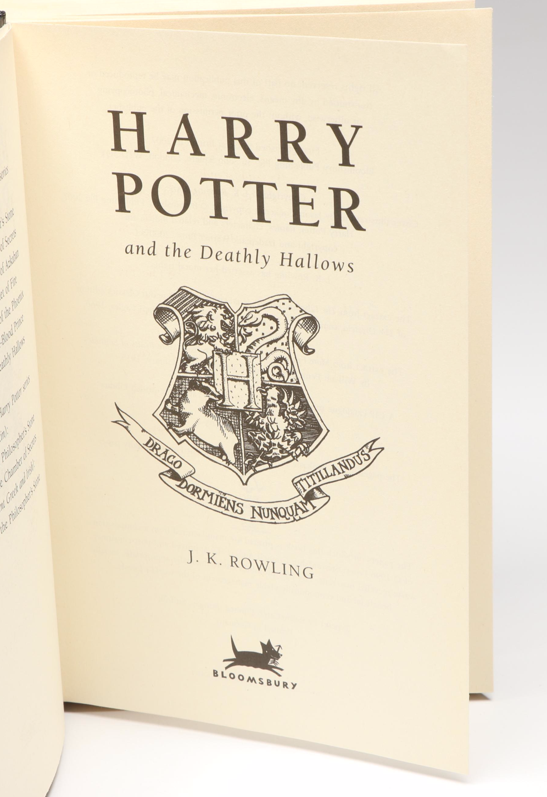 First UK Edition "Harry Potter and the Deathly Hallows" by J. K. Rowling