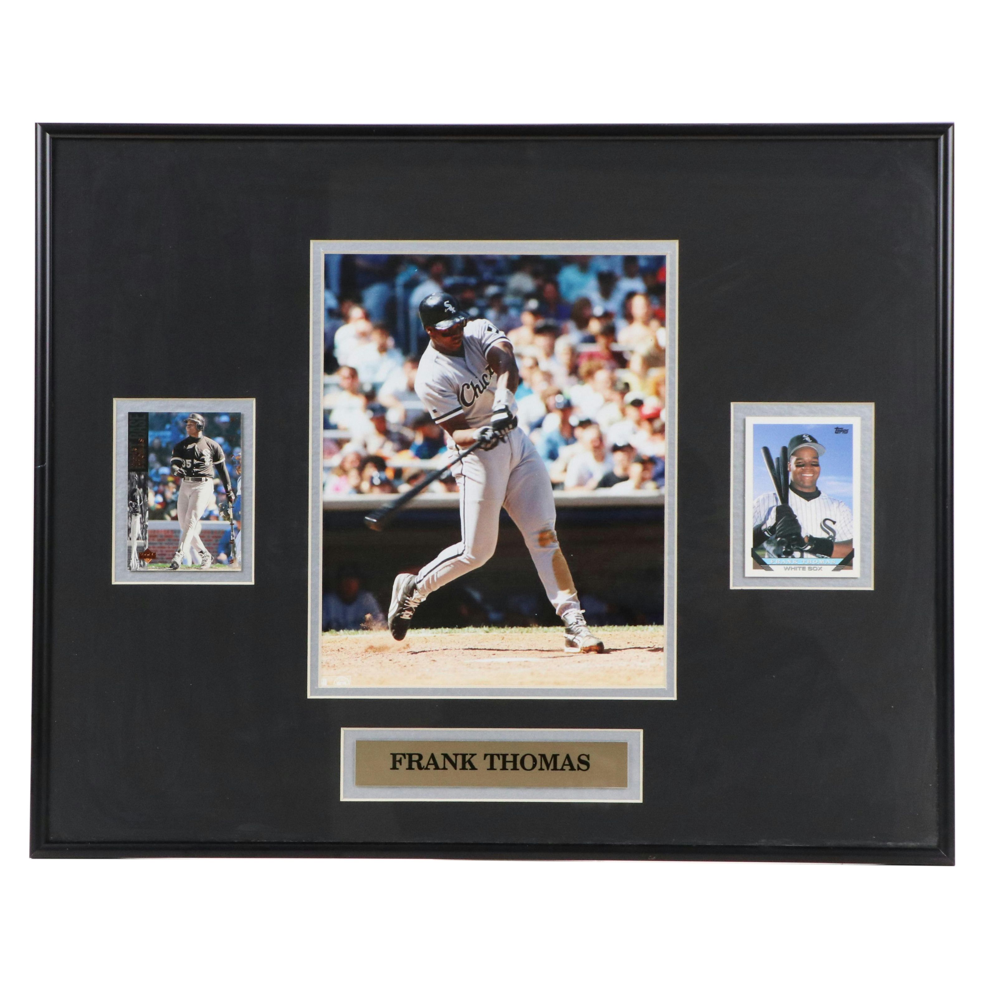 Frank Thomas Chicago White Sox Baseball Card and Print Display