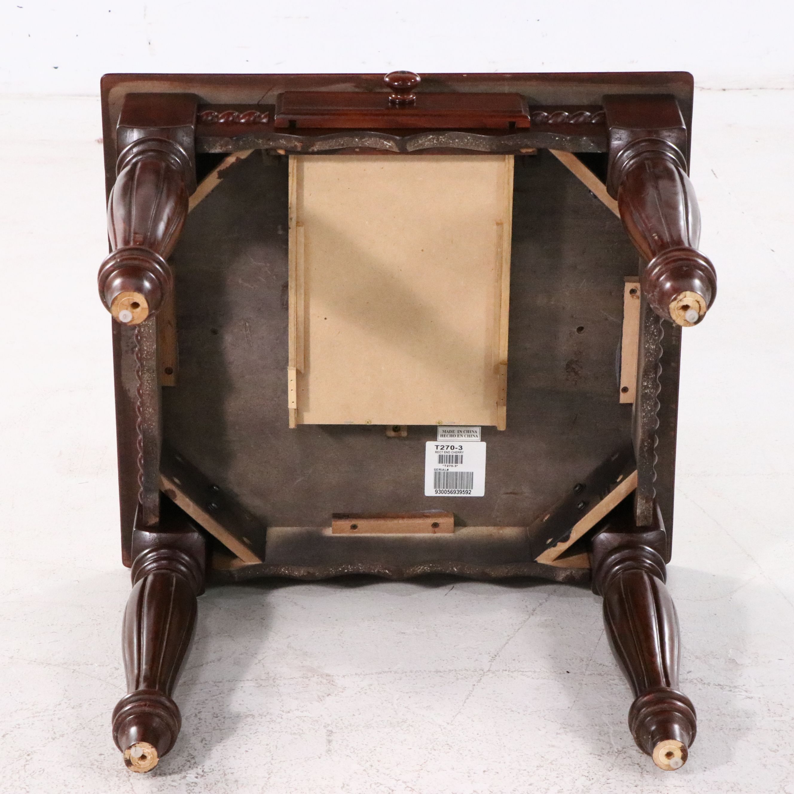Country Sheraton Style Mahogany End Table