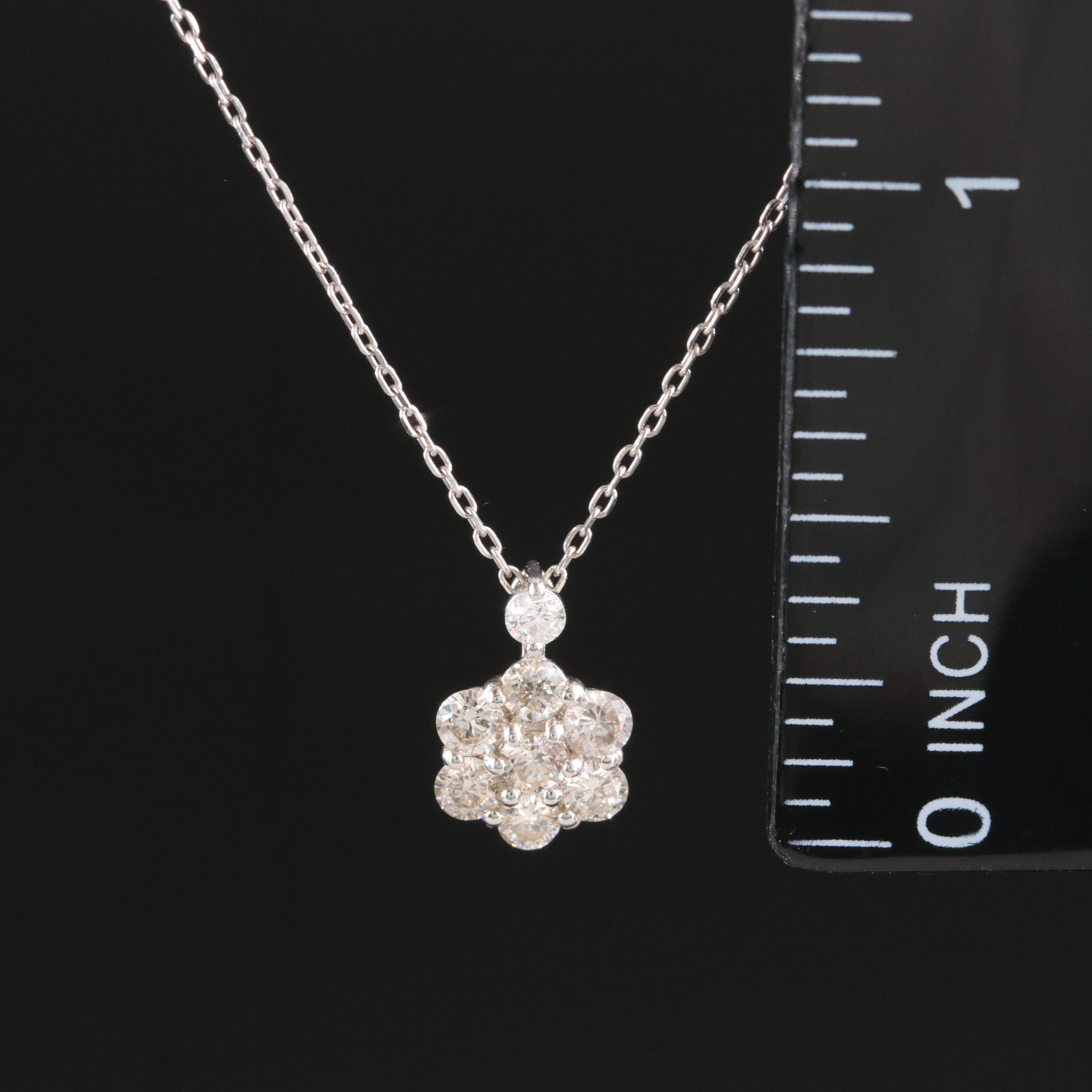 Platinum 0.50 CTW Diamond Pendant Necklace