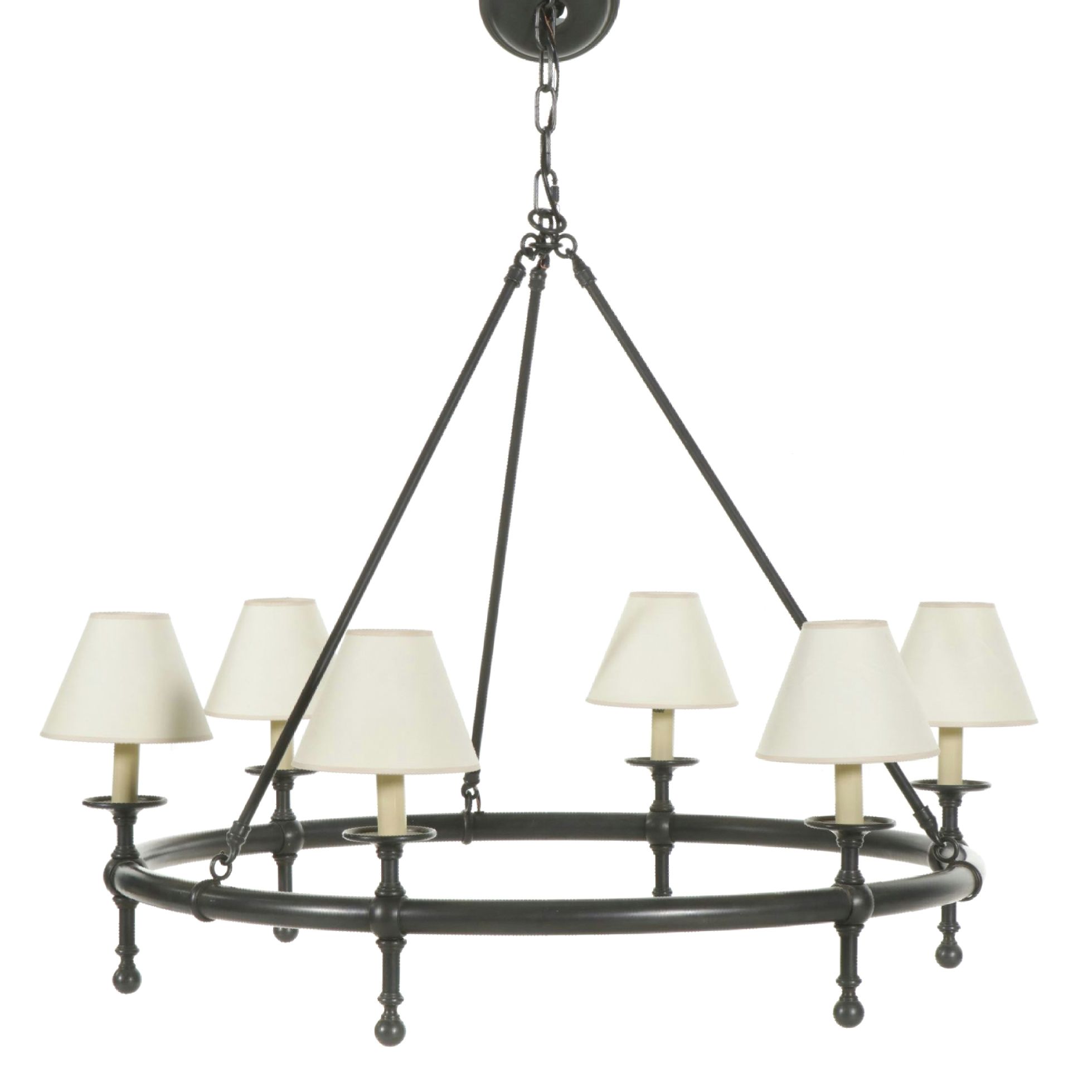 Visual Comfort & Co. with Chapman & Myers Six-Light ORB Ring Chandelier