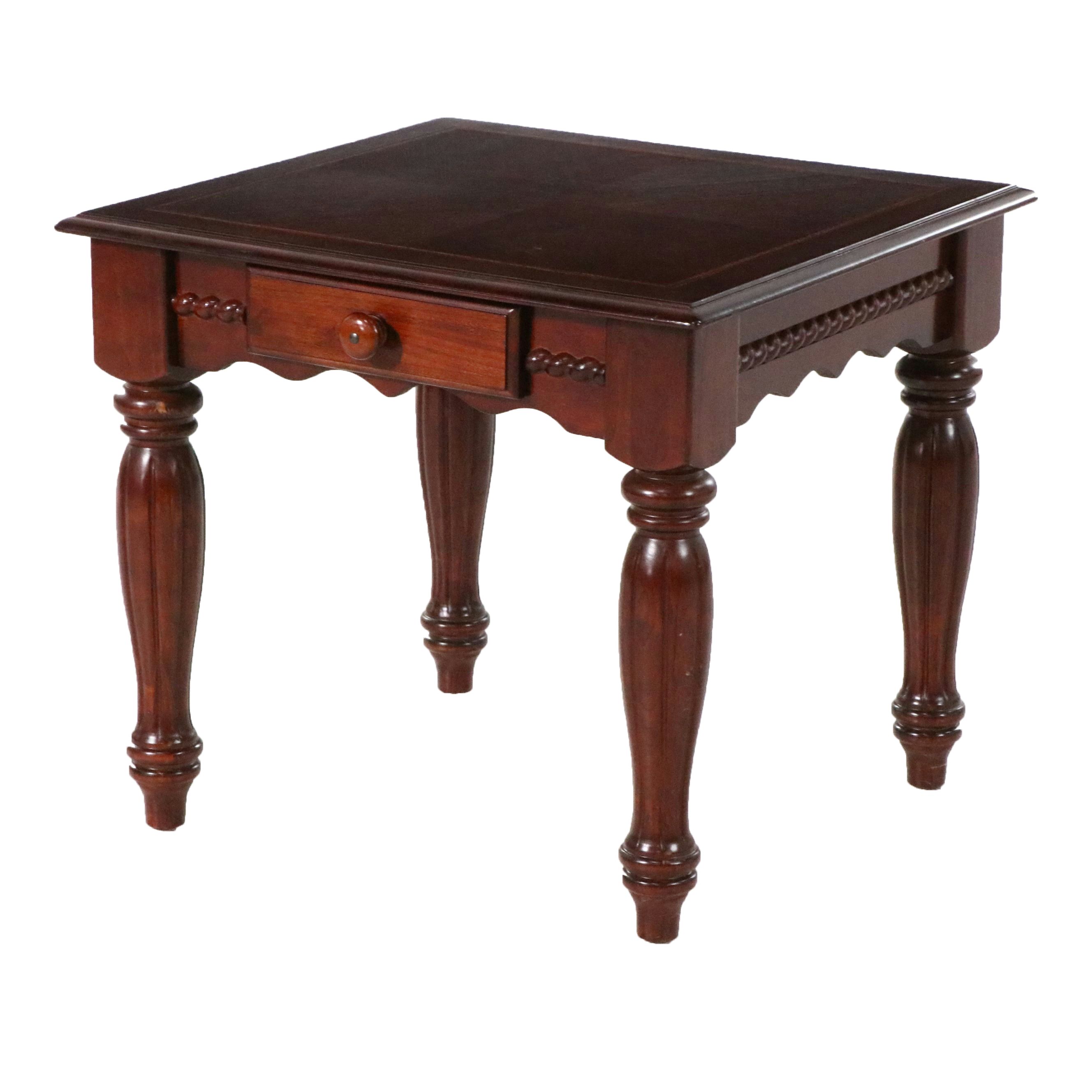 Country Sheraton Style Mahogany End Table