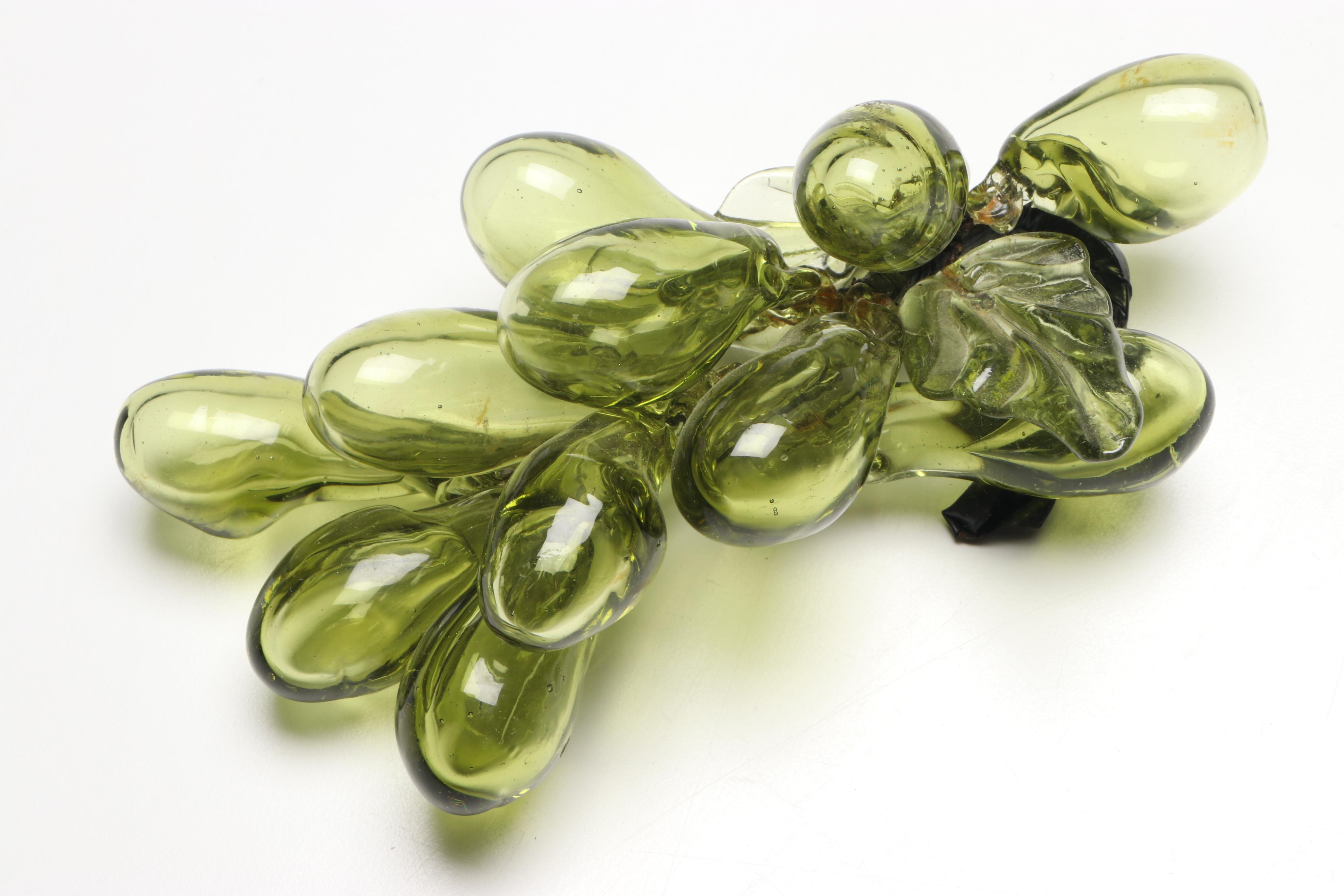 Mid Century Modern Style Glass Decorative Grapes with Other Door Knobs