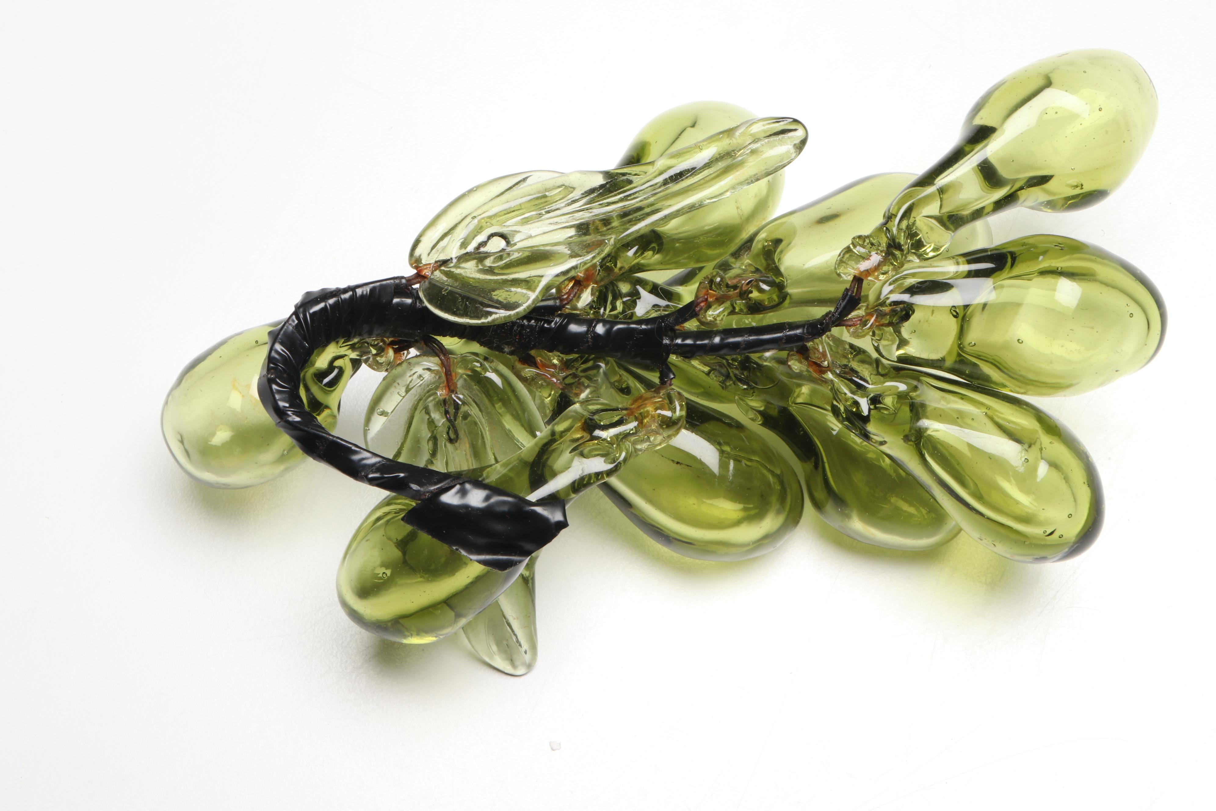 Mid Century Modern Style Glass Decorative Grapes with Other Door Knobs