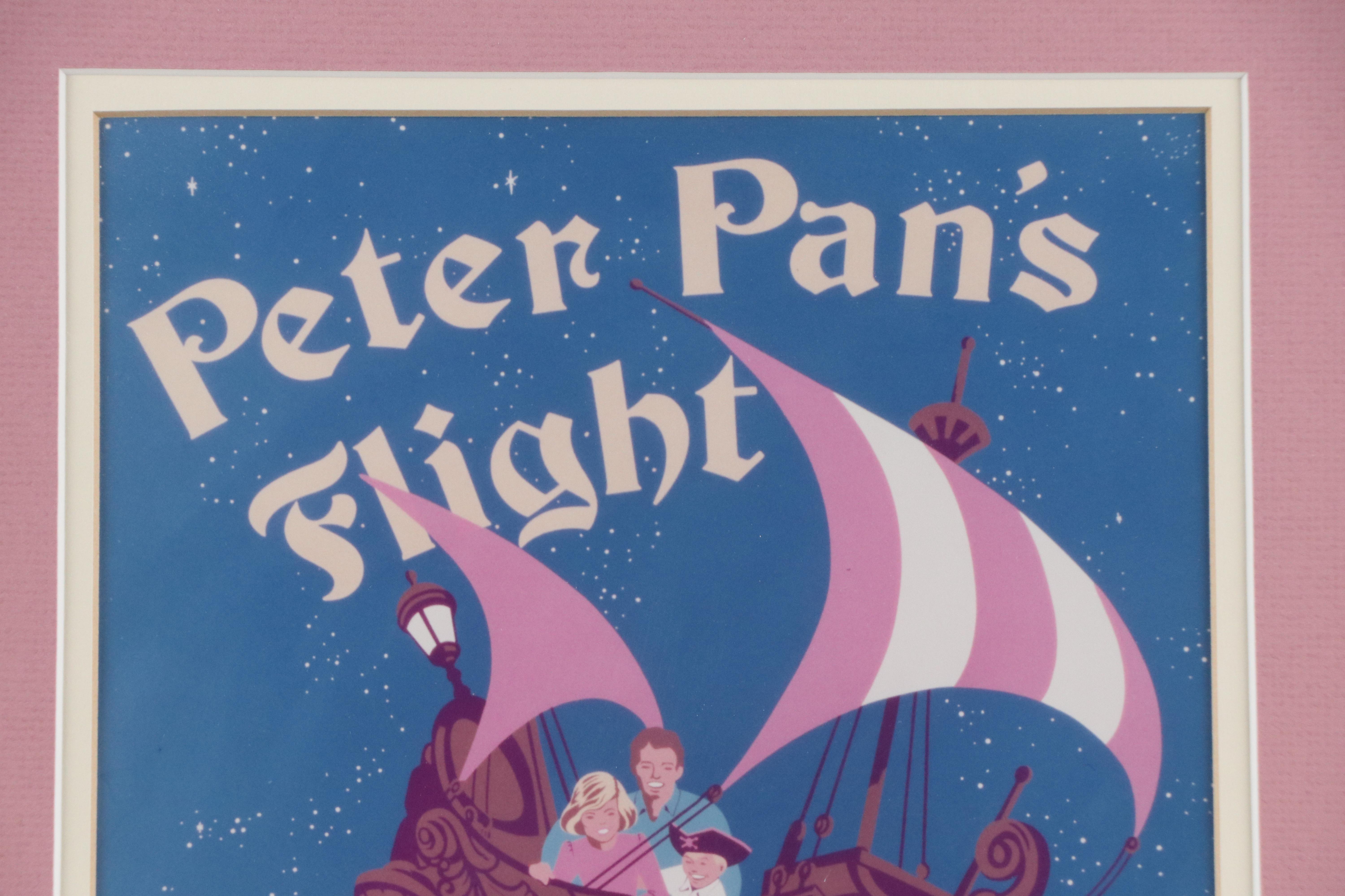 Walt Disney Productions Print "Peter Pan's Flight" Signed by Ken Anderson, 1983