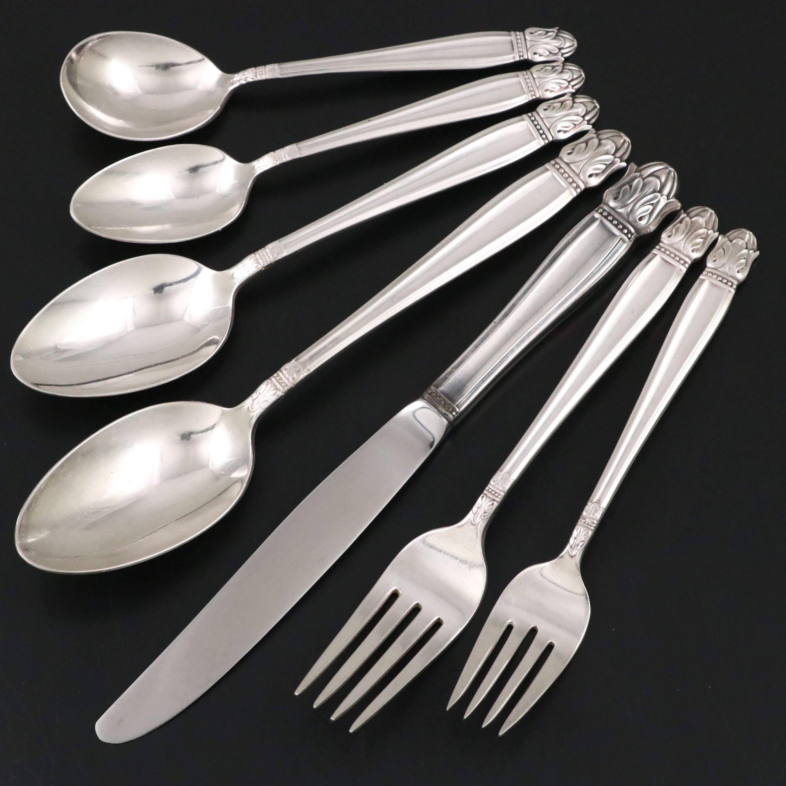 Holmes & Edwards "Danish Princess" Silver Plate Flatware, Mid-20th Century