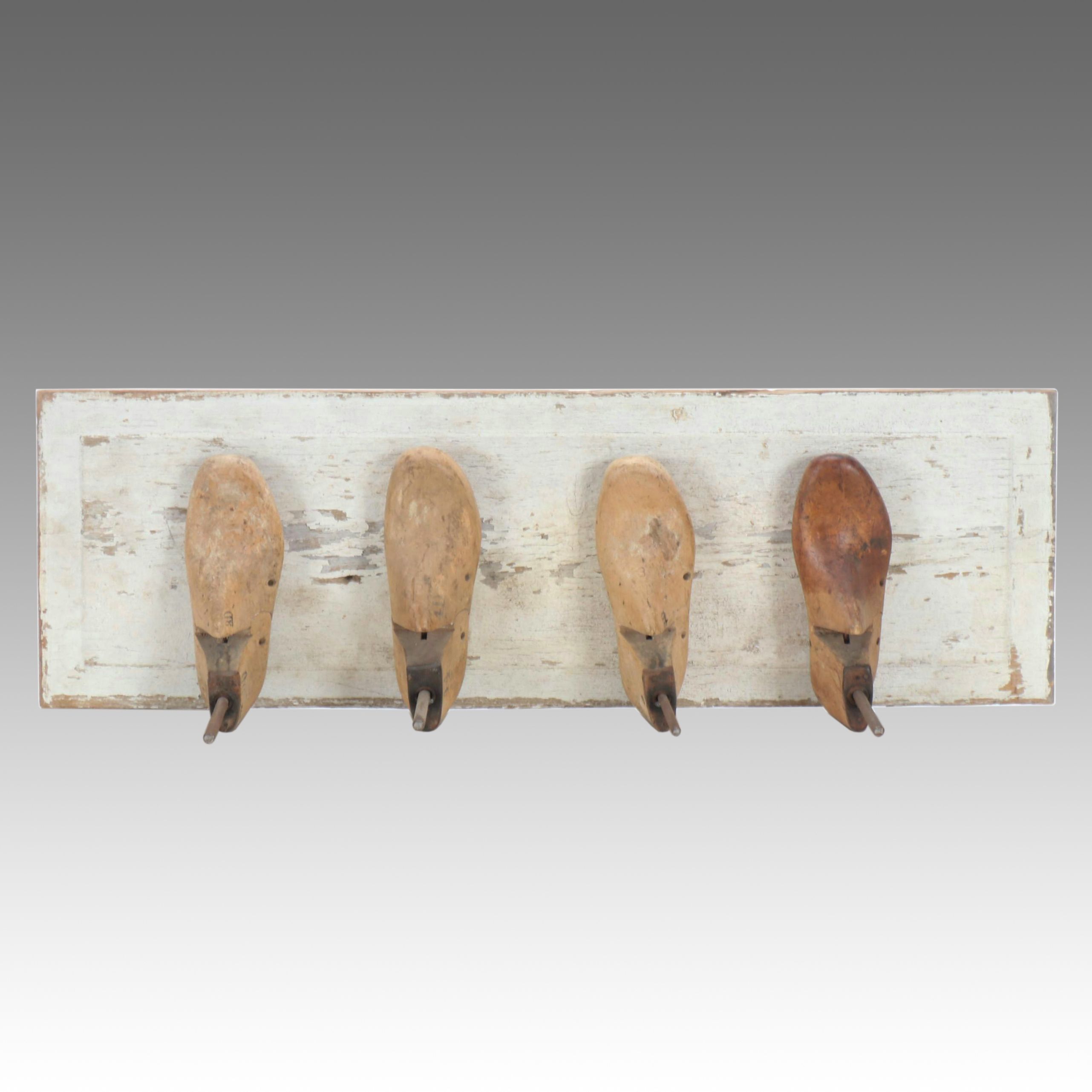 Repurposed Shoe Form Coat and Hat Rack