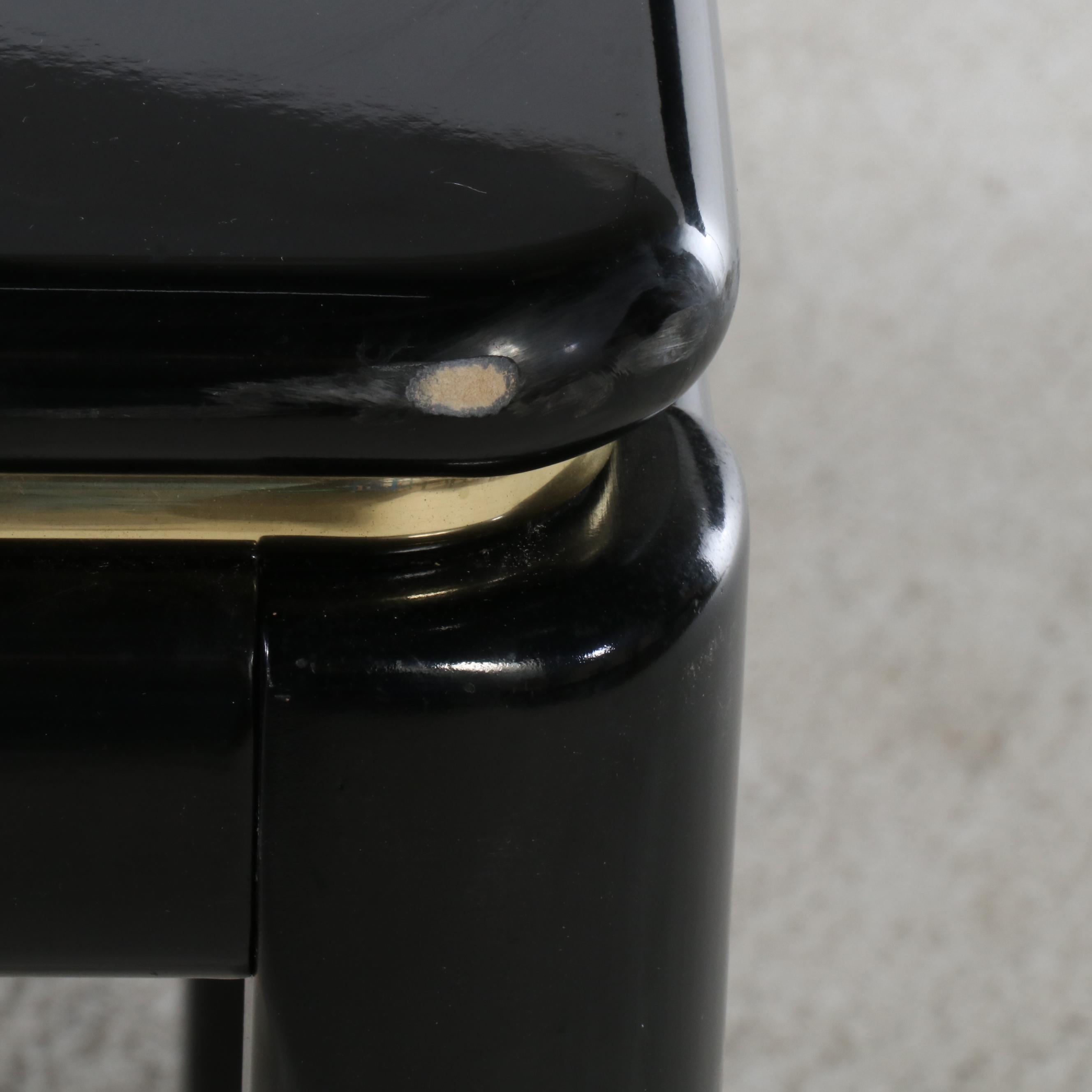 Six Piece Lacquered Wood Dining Set