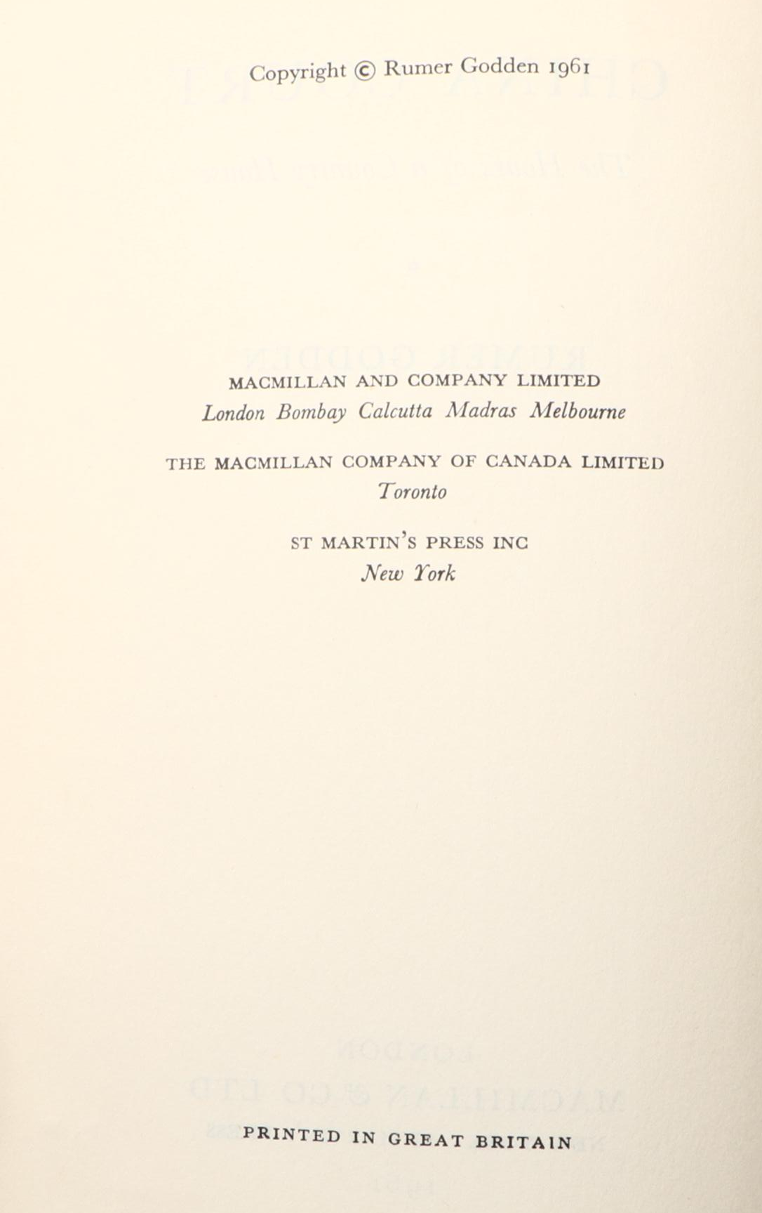 First UK Edition "In This House of Brede" and More Books by Rumer Godden