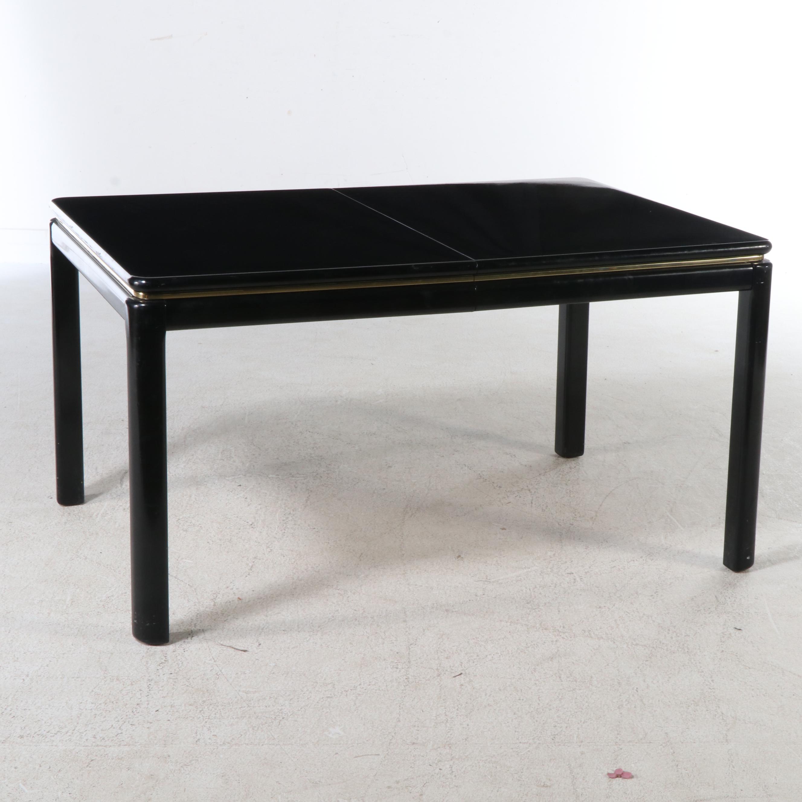 Six Piece Lacquered Wood Dining Set