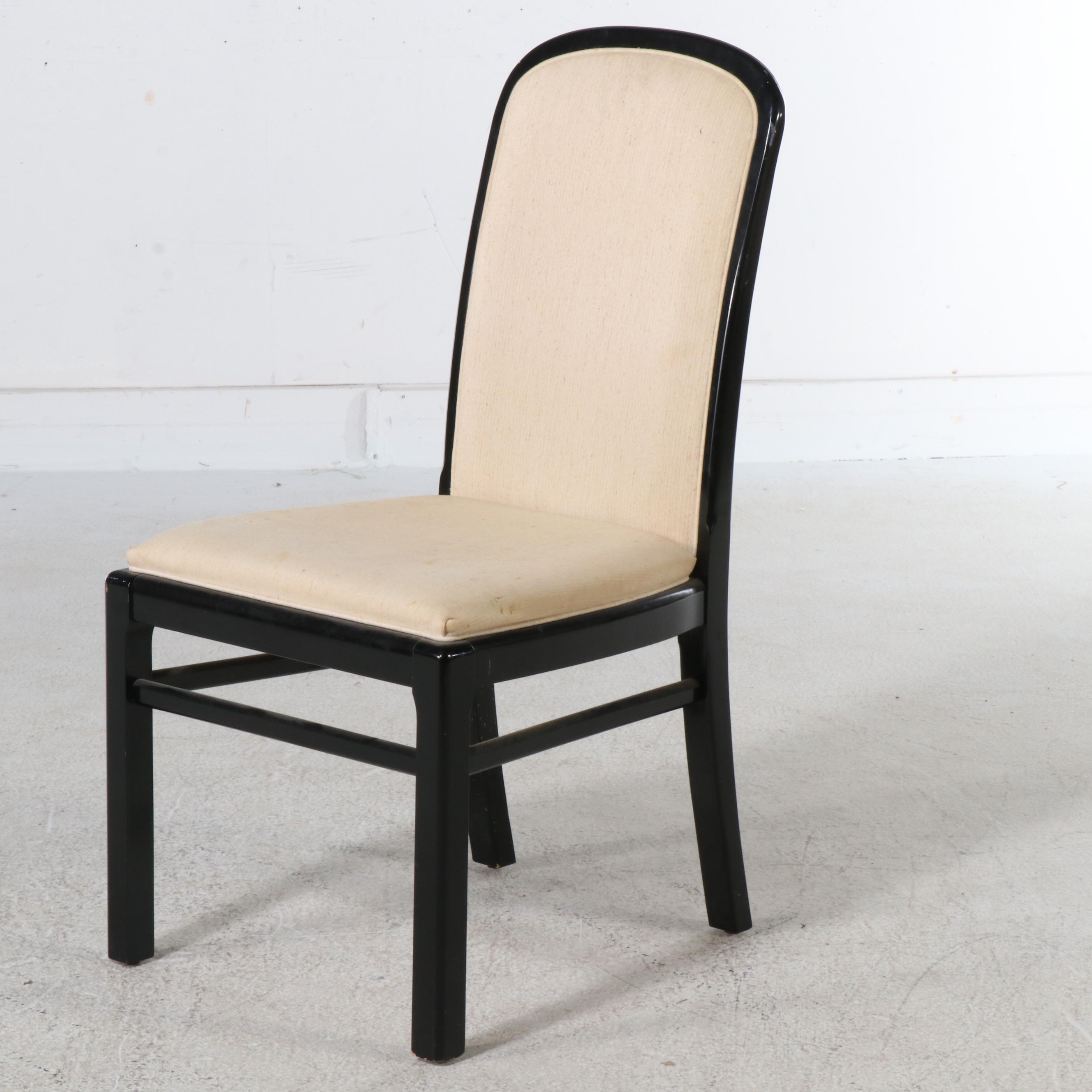 Six Piece Lacquered Wood Dining Set