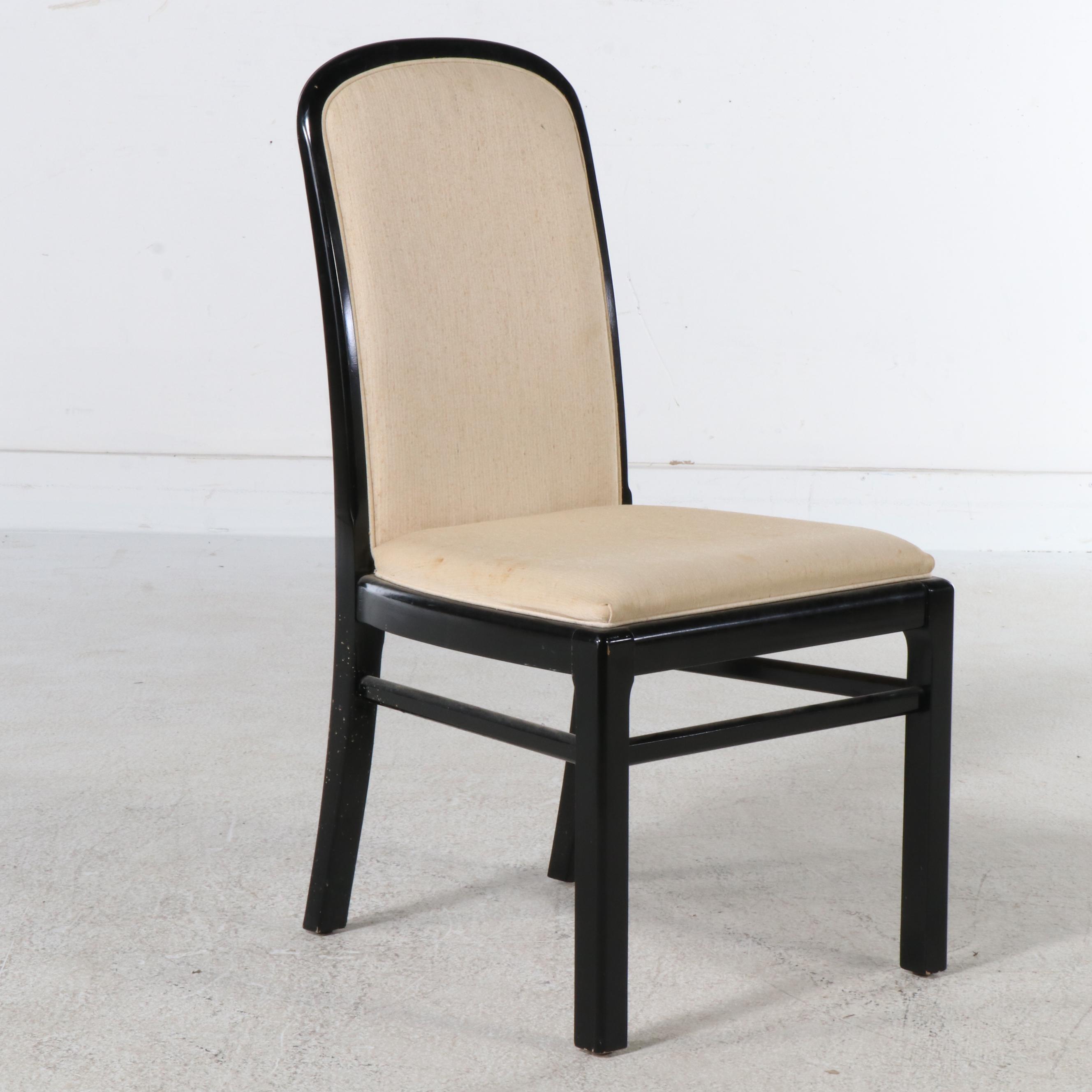 Six Piece Lacquered Wood Dining Set