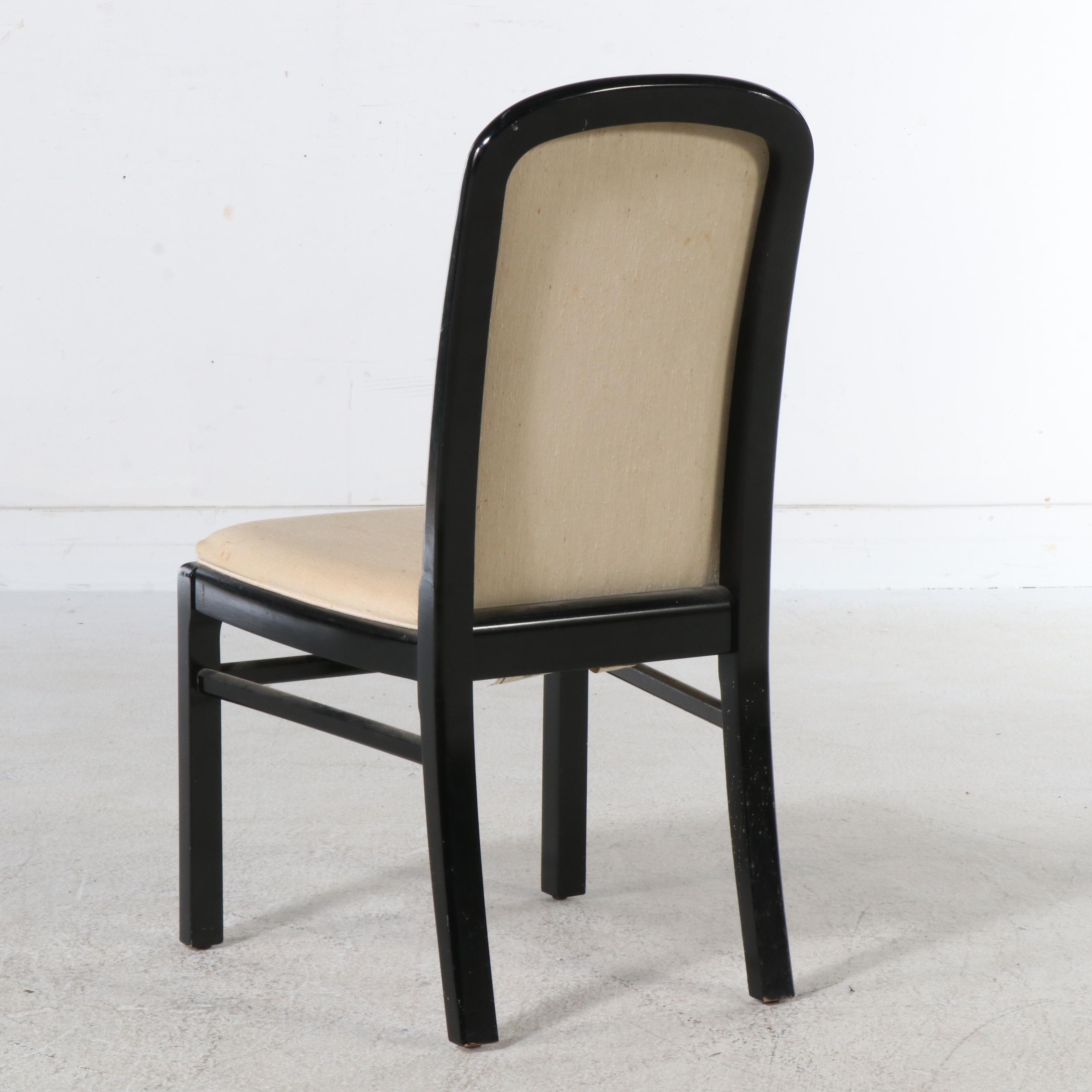 Six Piece Lacquered Wood Dining Set