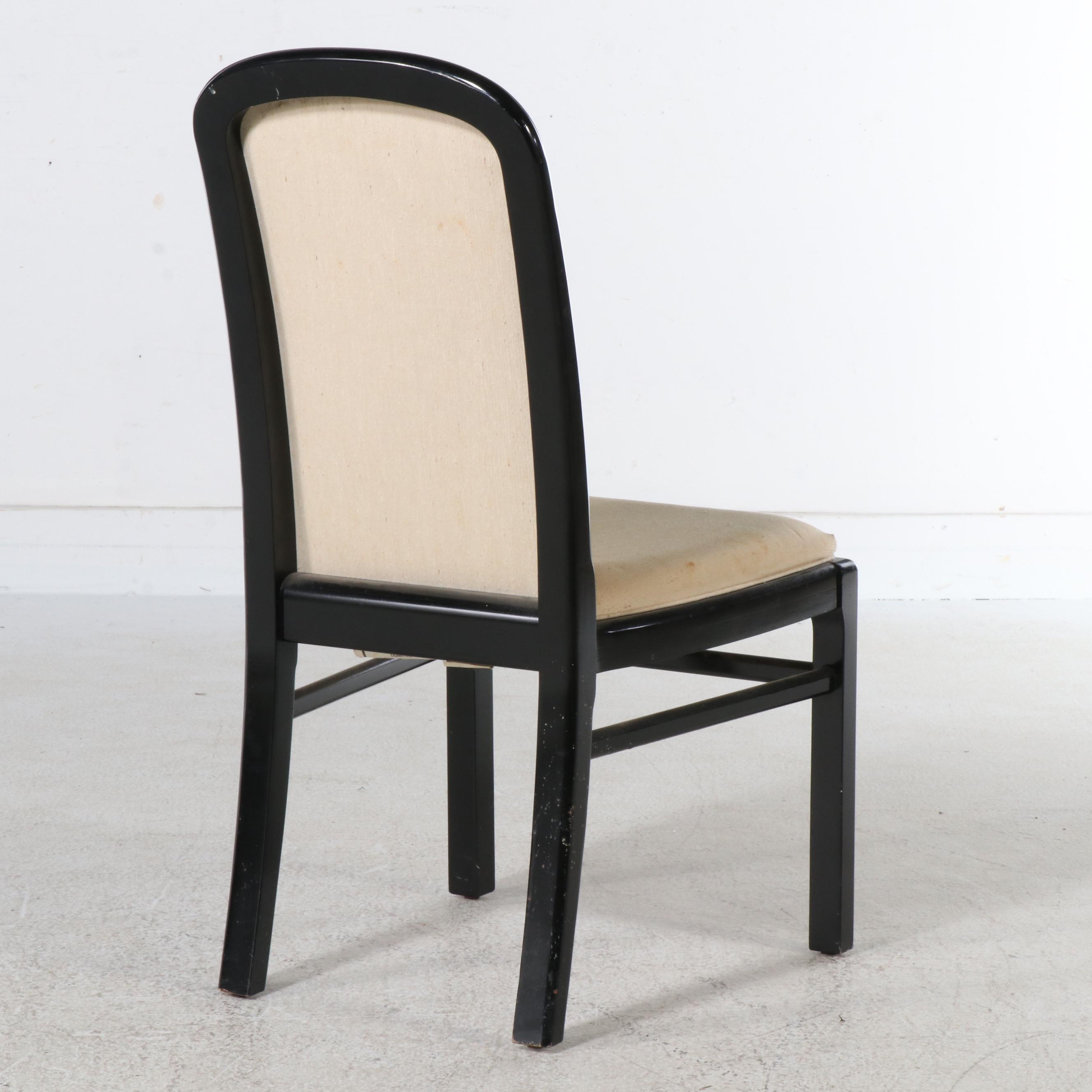 Six Piece Lacquered Wood Dining Set