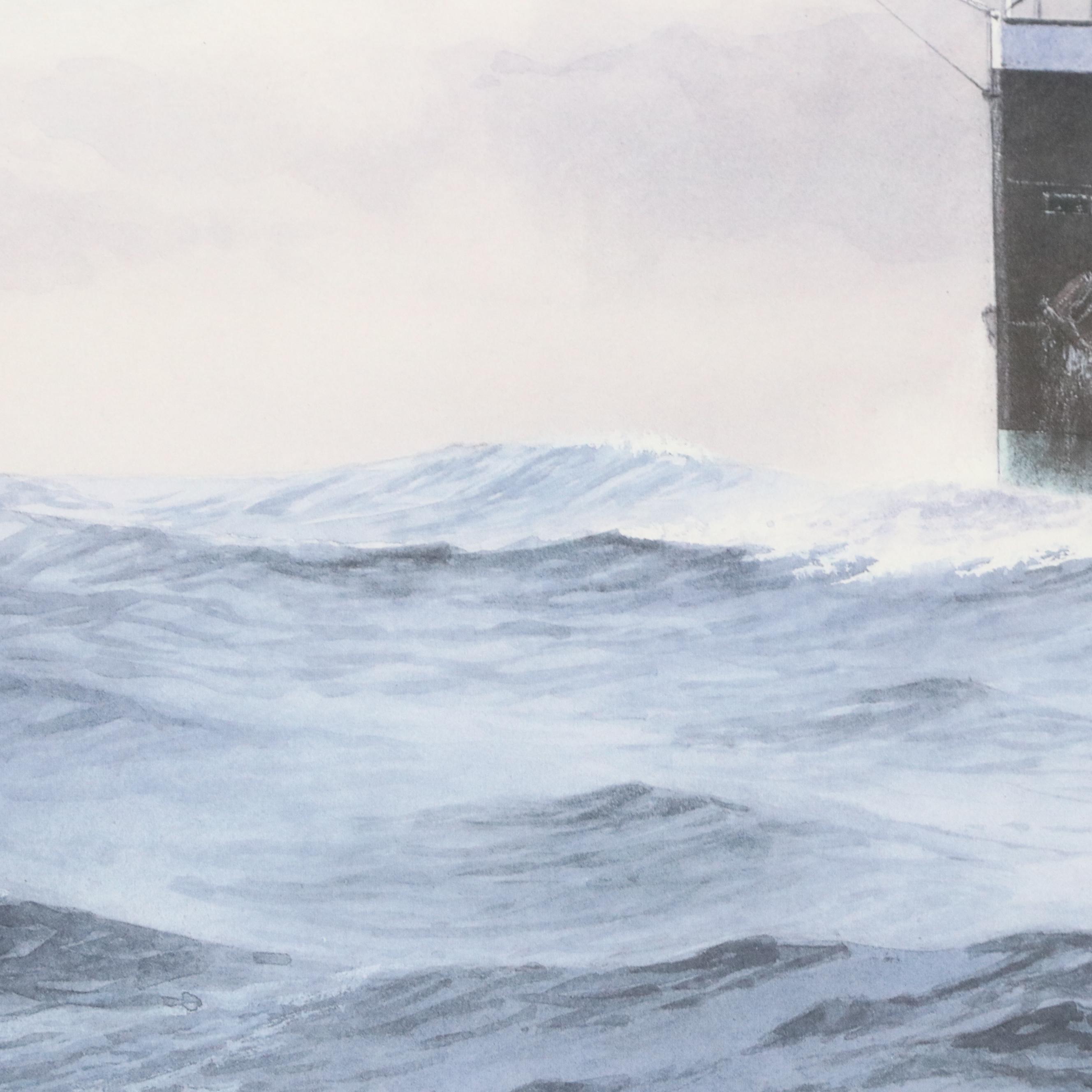 Robert McGreevy Offset Lithograph "Steamer Regina," 1988