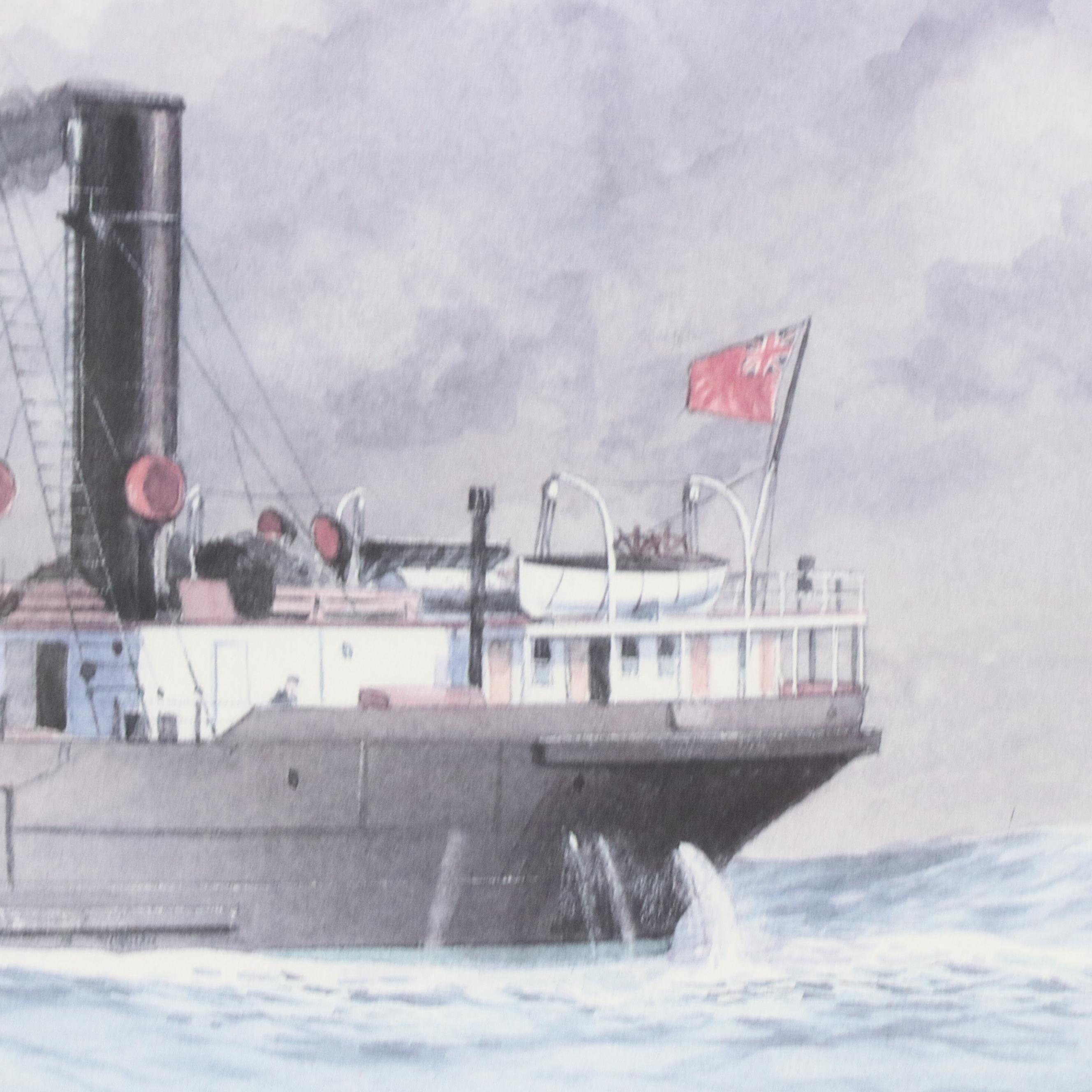 Robert McGreevy Offset Lithograph "Steamer Regina," 1988
