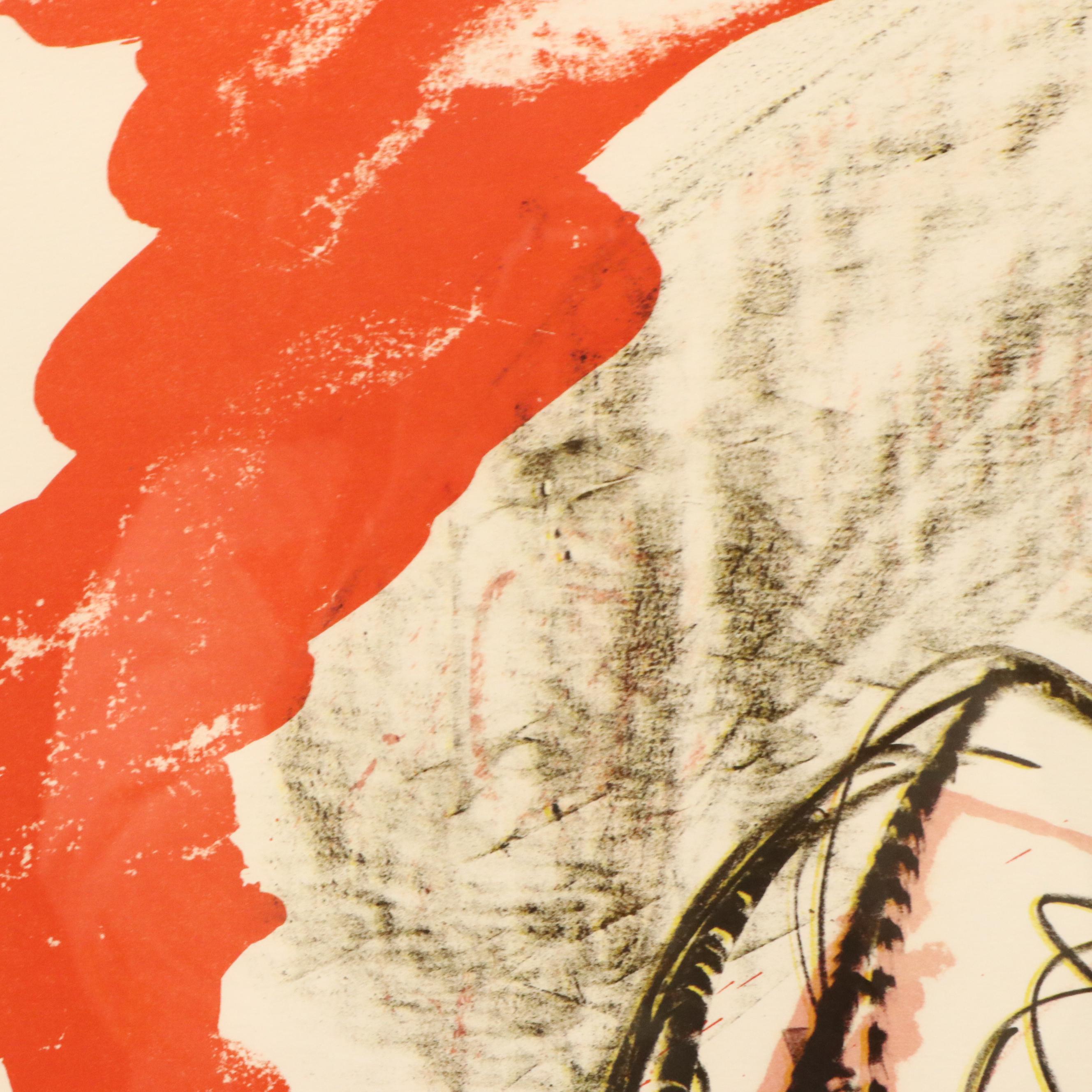 Karel Appel Lithograph, "Deux personnages I," Circa 1958