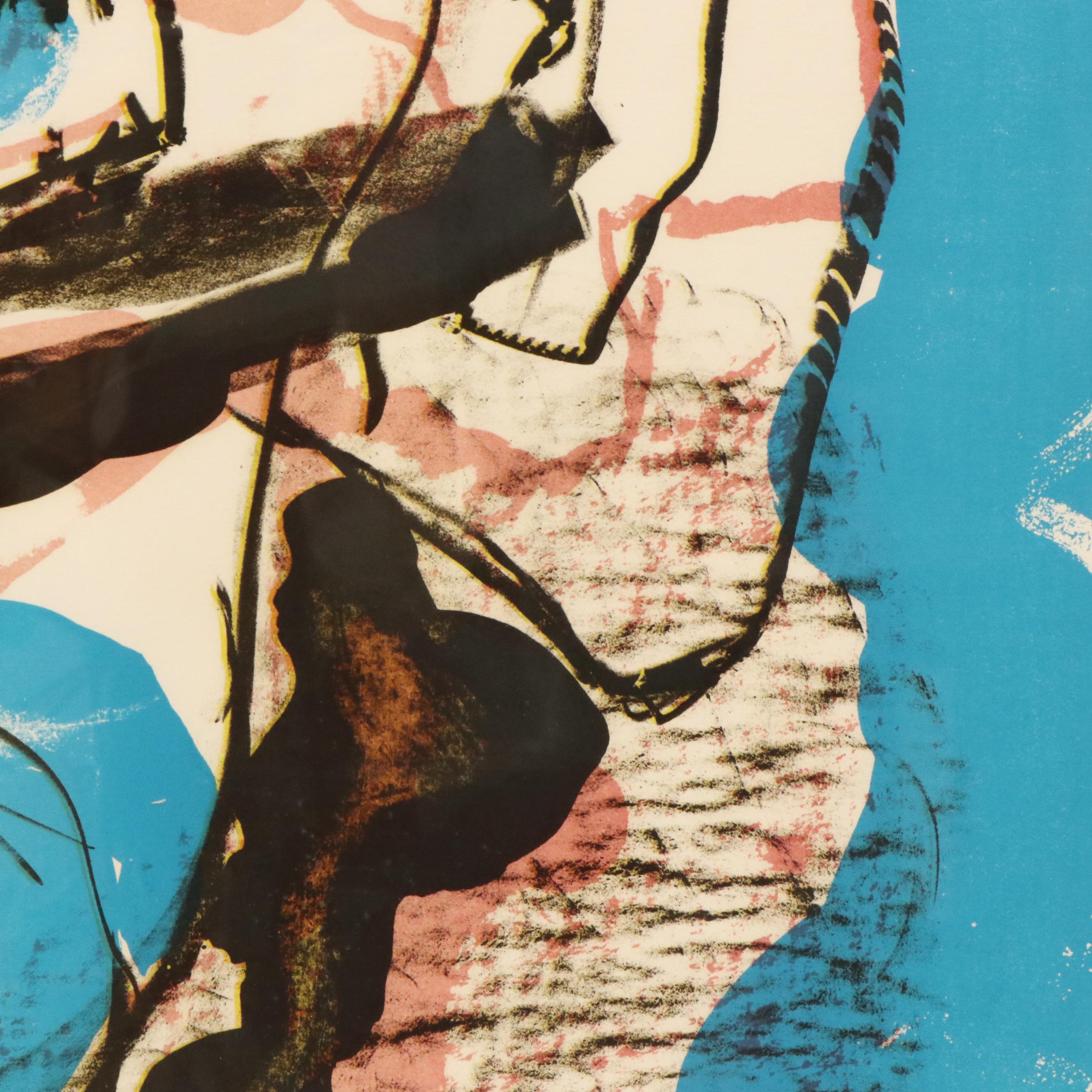 Karel Appel Lithograph, "Deux personnages I," Circa 1958