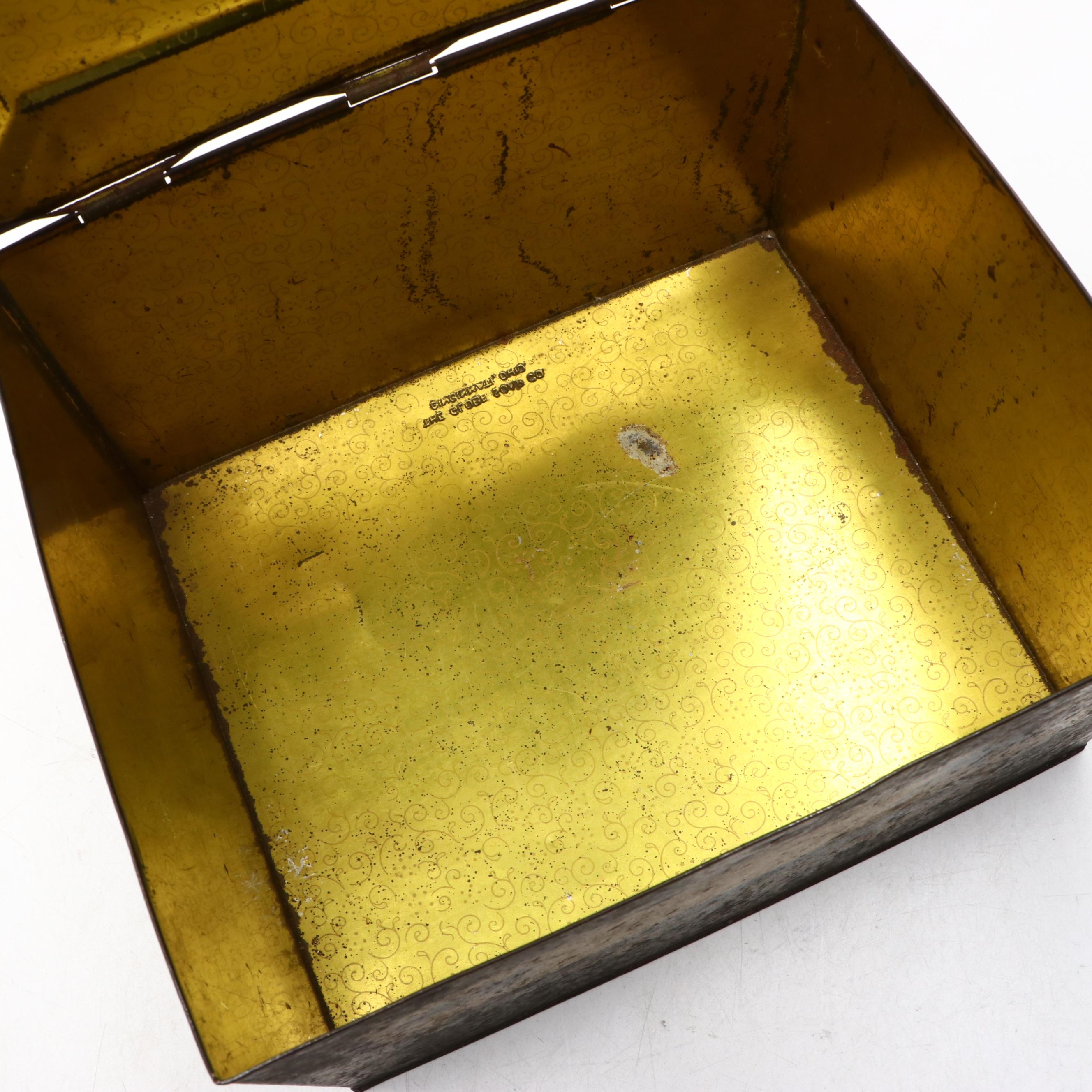 Cincinnati Glove Soap Co. Tin Box and Metal Champagne Bucket