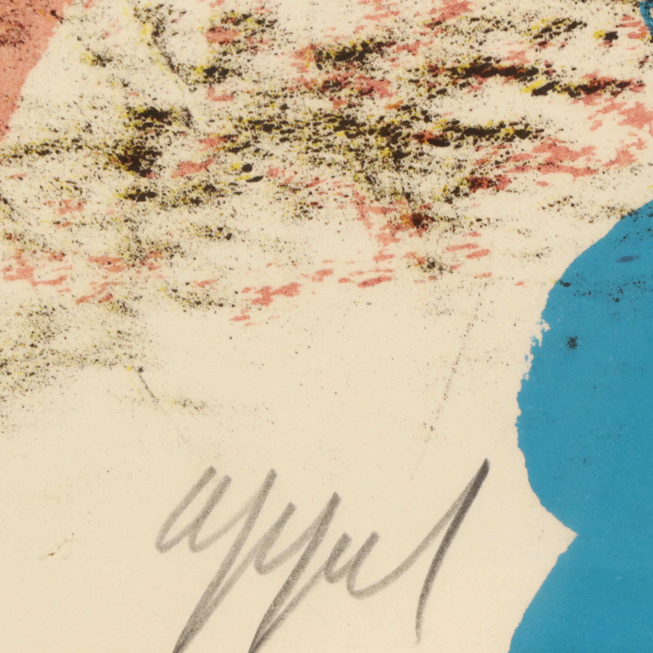 Karel Appel Lithograph, "Deux personnages I," Circa 1958