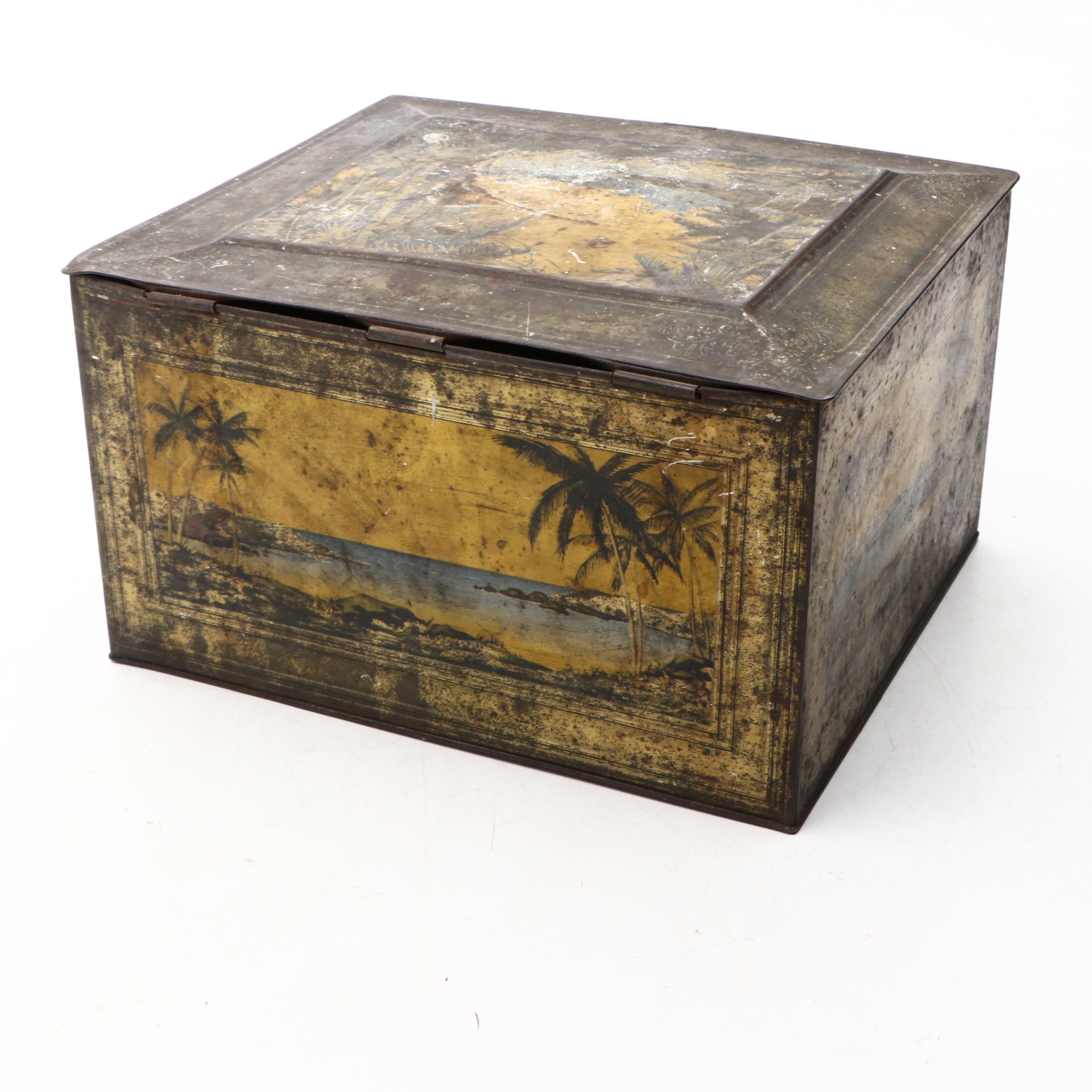 Cincinnati Glove Soap Co. Tin Box and Metal Champagne Bucket