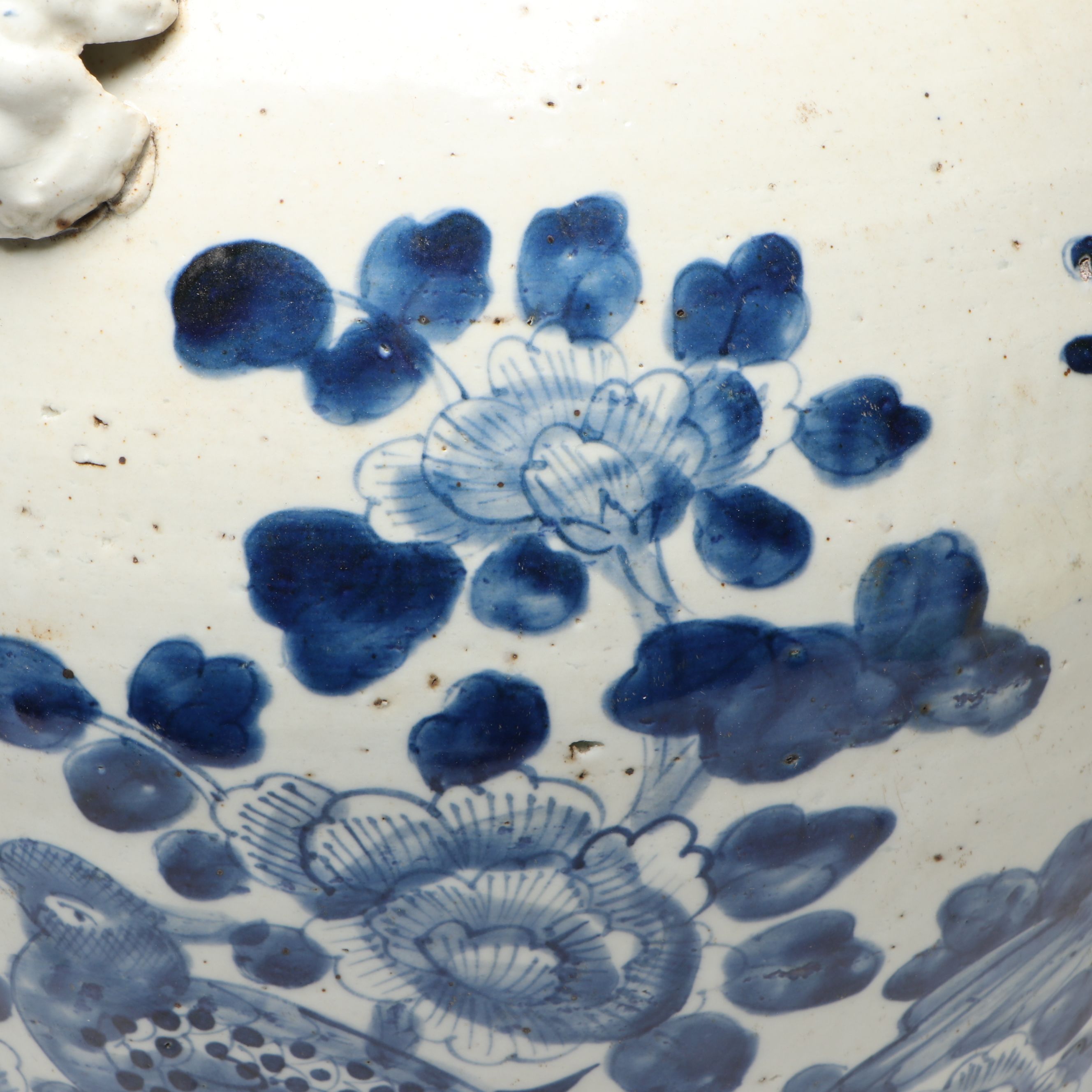 Chinese Style Blue and White Lidless Ceramic Ginger Jar Planter