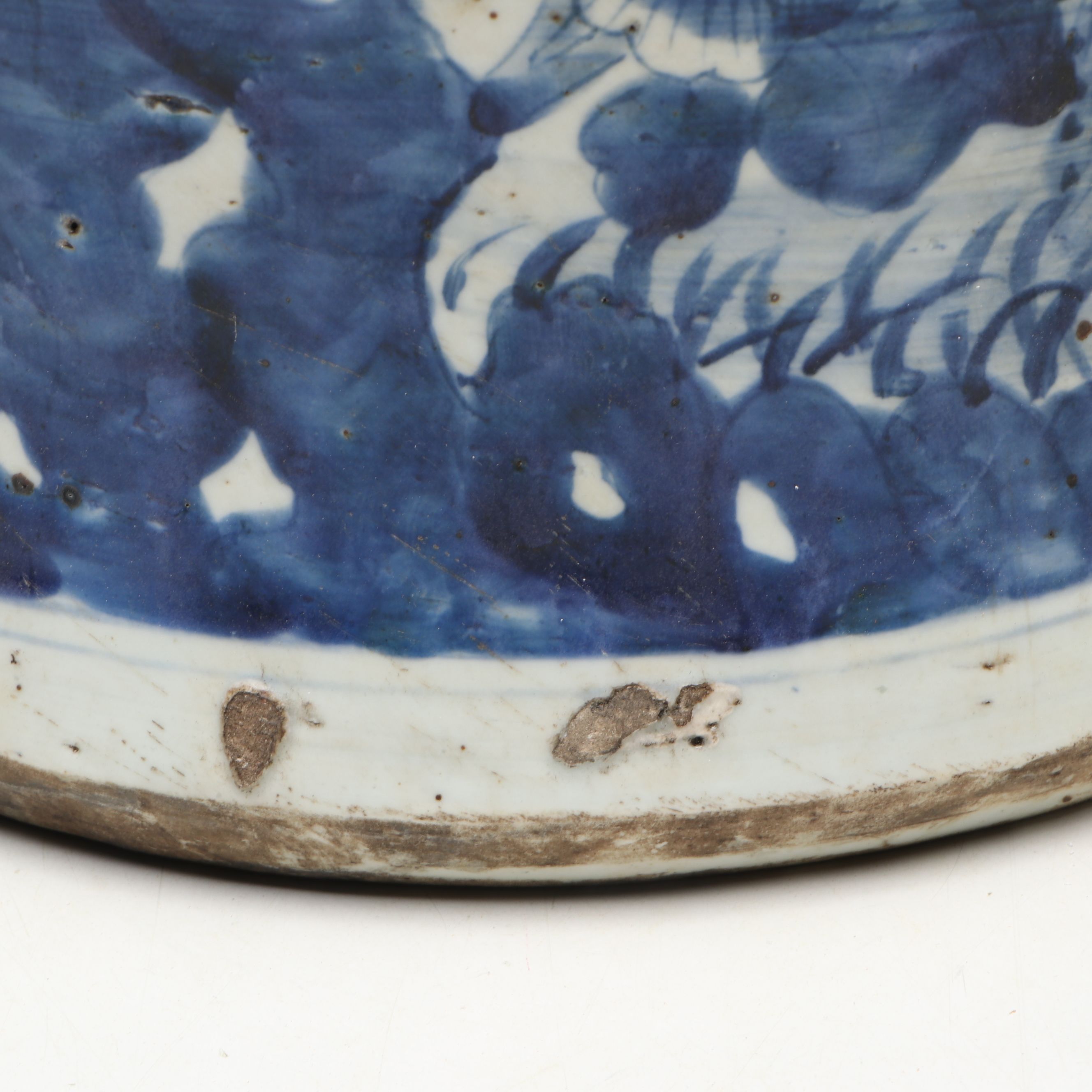 Chinese Style Blue and White Lidless Ceramic Ginger Jar Planter