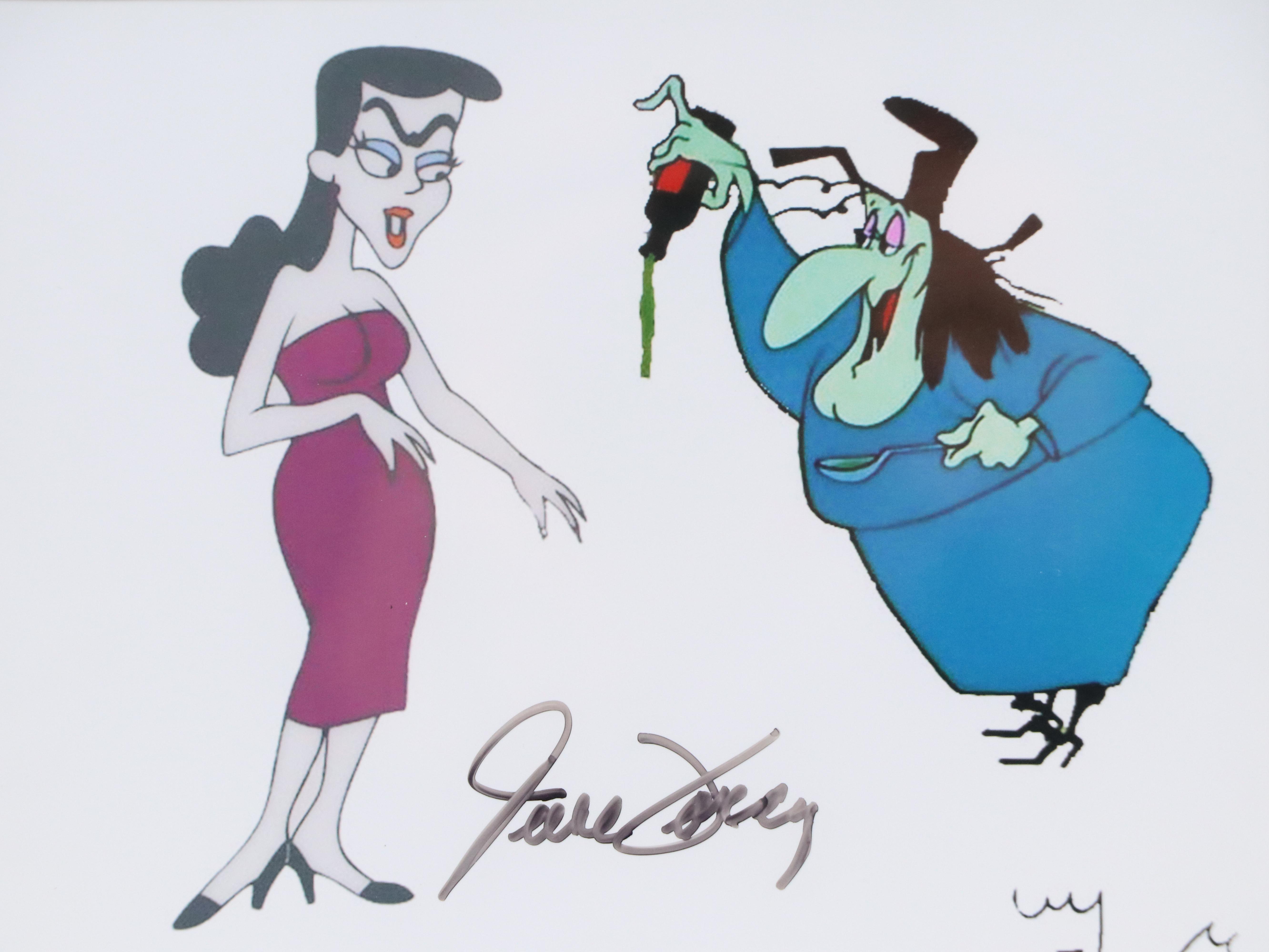 Digital Print Signed by June Foray of Various Cartoon Characters, 21st Century