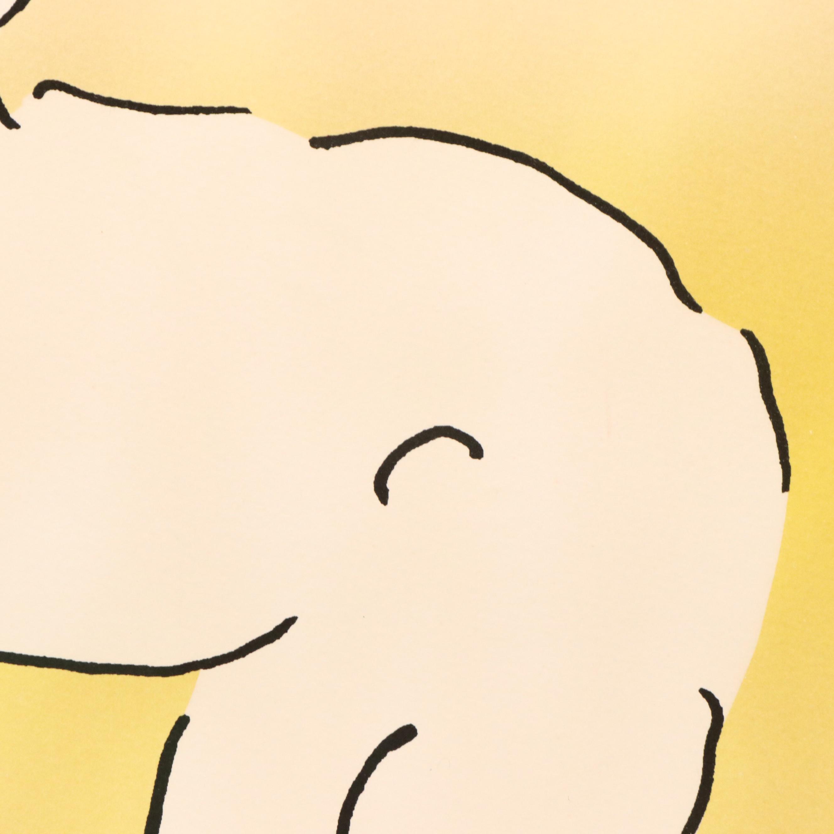 Peter Max Serigraph "Nude Descending," 1974–1975