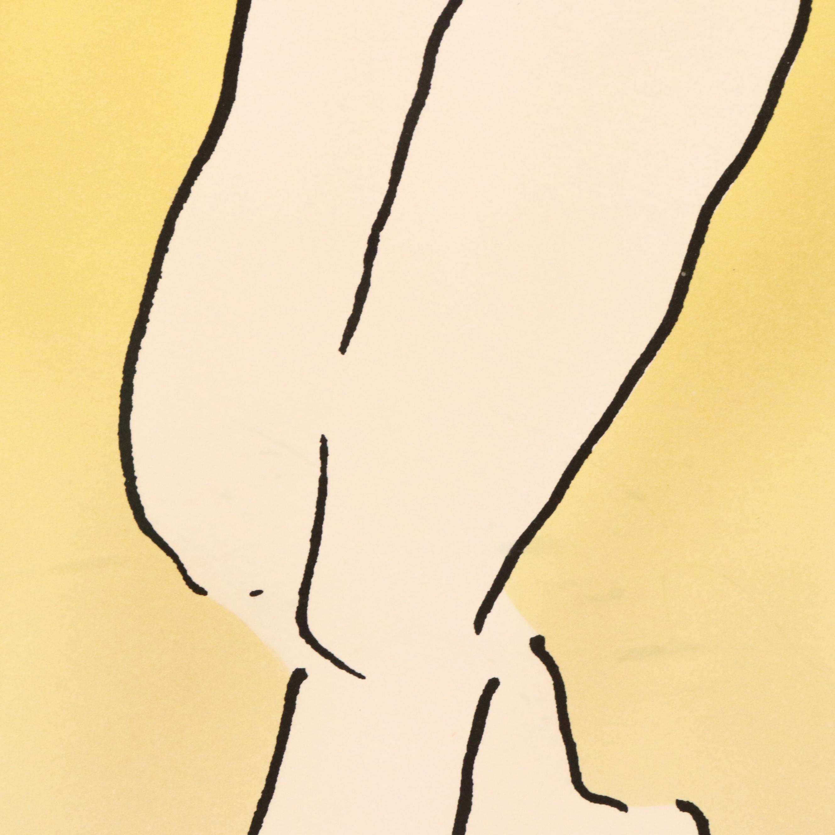 Peter Max Serigraph "Nude Descending," 1974–1975